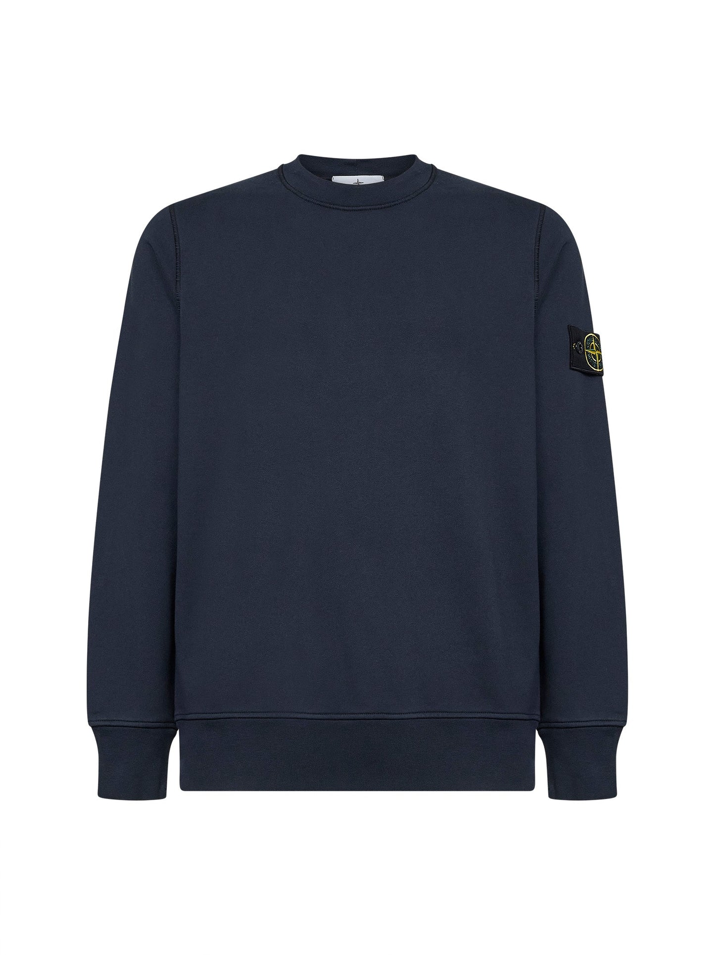 Stone Island Men Blue Organic Cotton Crewneck Sweatshirt<Br/> STONE ISLAND