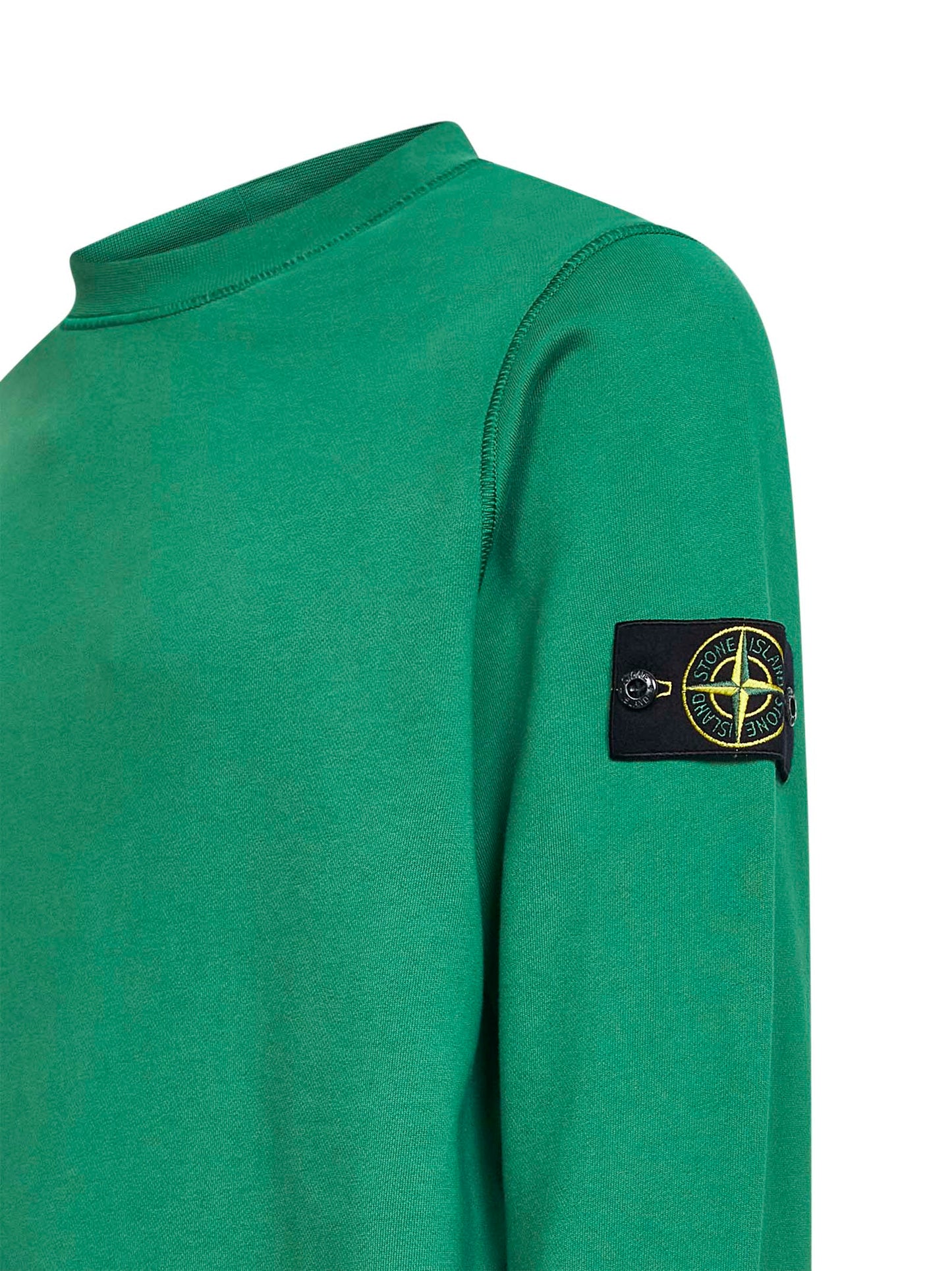 Stone Island Men Malachite Organic Cotton Crewneck Sweatshirt STONE ISLAND