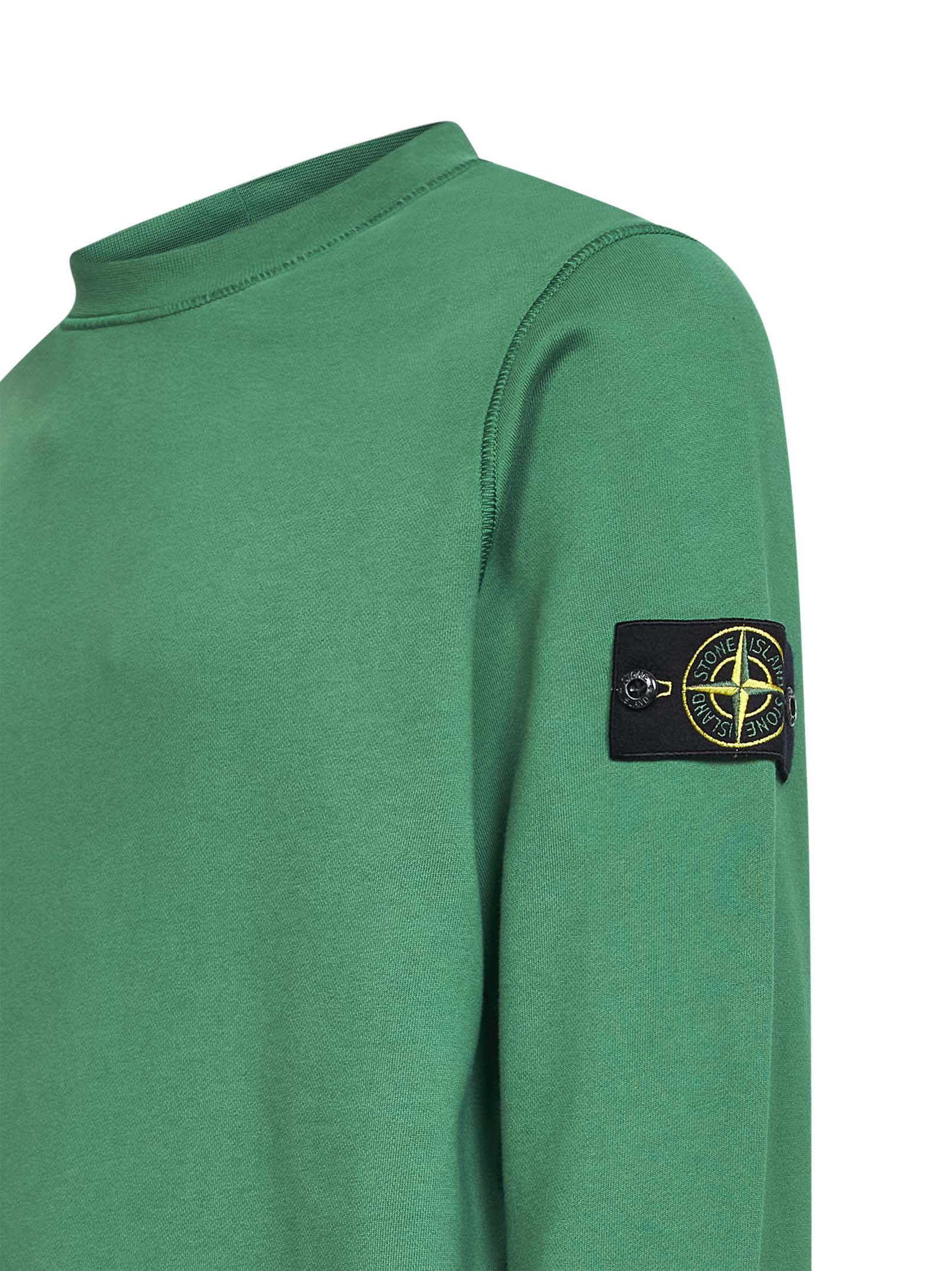 Stone Island Men Malachite Organic Cotton Crewneck Sweatshirt STONE ISLAND