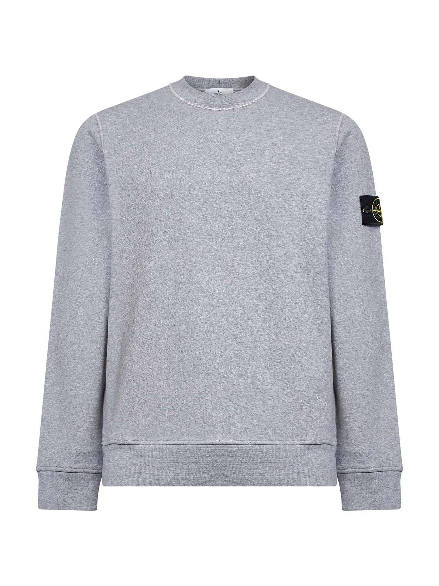 Stone Island Men Dark Grey Organic Cotton Crewneck Sweatshirt STONE ISLAND
