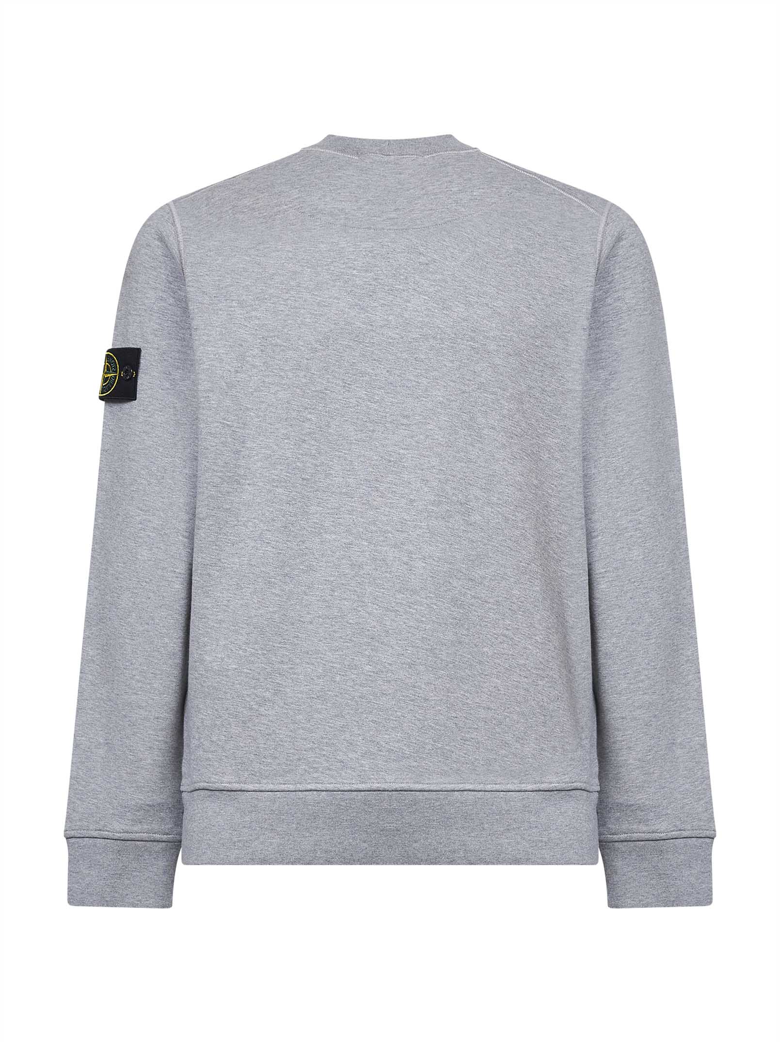 Stone Island Men Dark Grey Organic Cotton Crewneck Sweatshirt STONE ISLAND