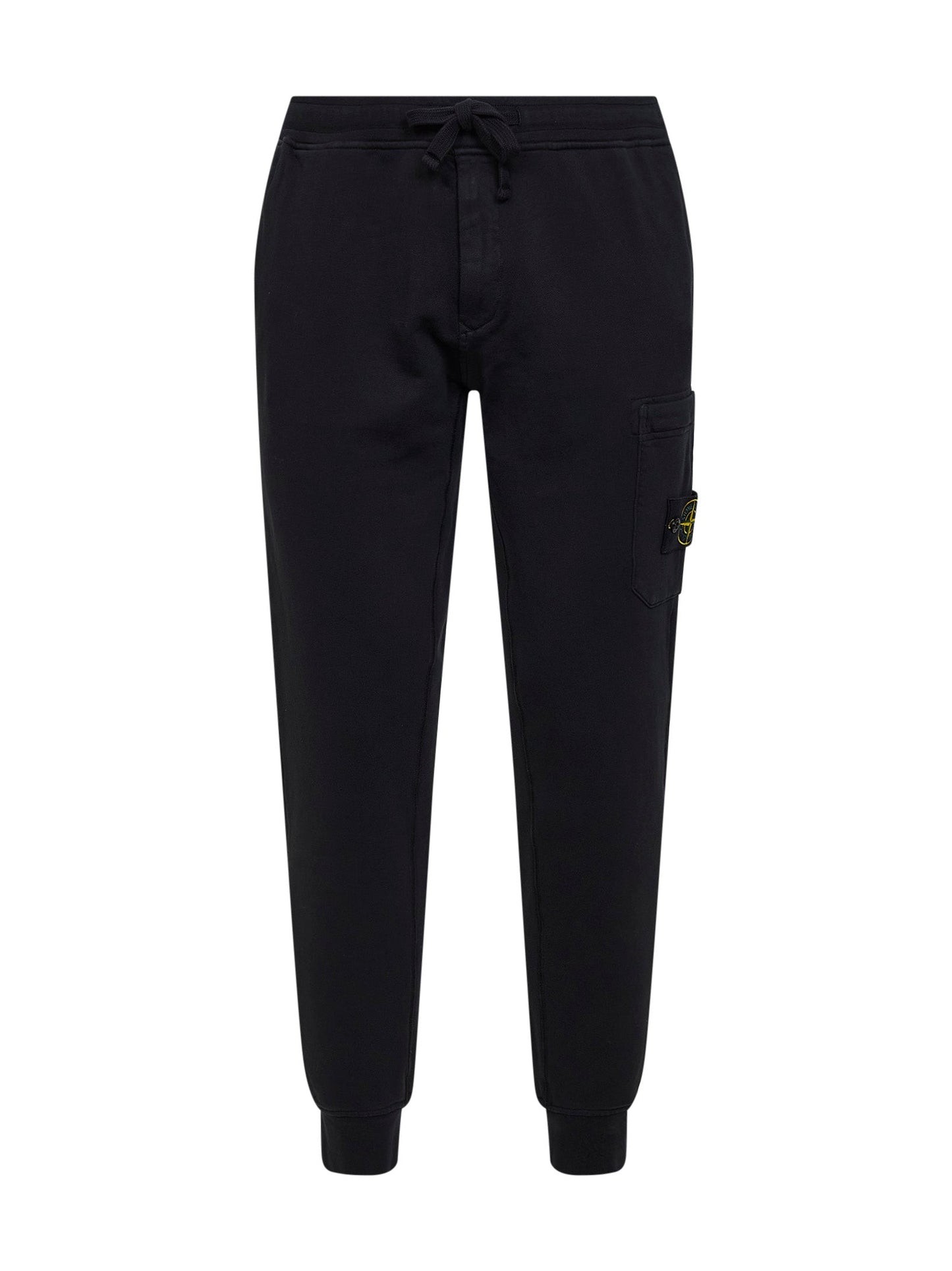 Stone Island Men Black Organic Cotton Jogger Trousers STONE ISLAND