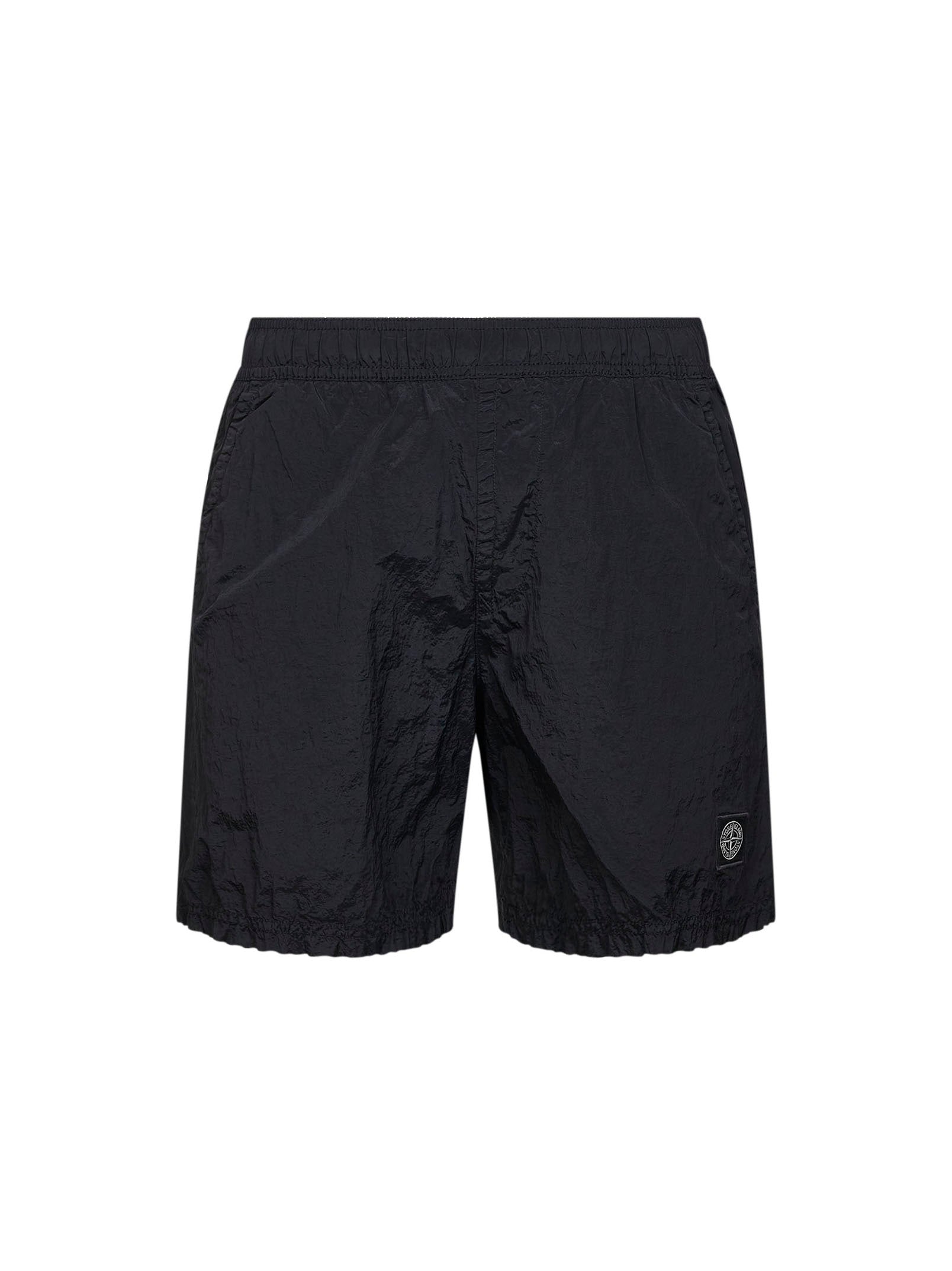 Stone Island Men Black Nylon Metal Swim Shorts<Br/> STONE ISLAND