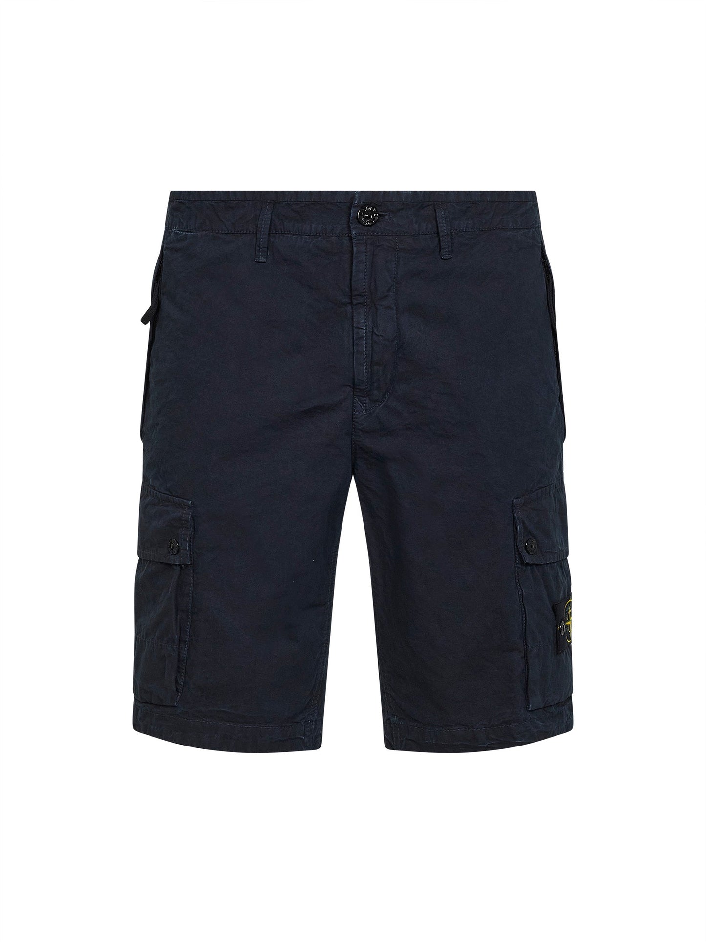 Stone Island Men Blue Organic Cotton Twill Cargo Bermuda Shorts STONE ISLAND