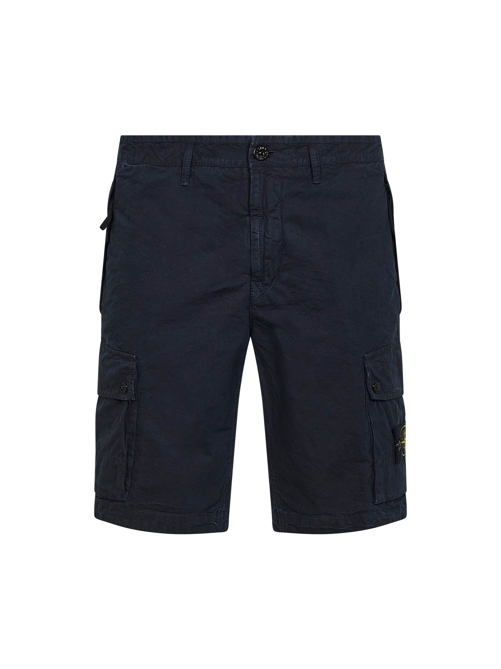 Stone Island Men Blue Organic Cotton Twill Cargo Bermuda Shorts STONE ISLAND