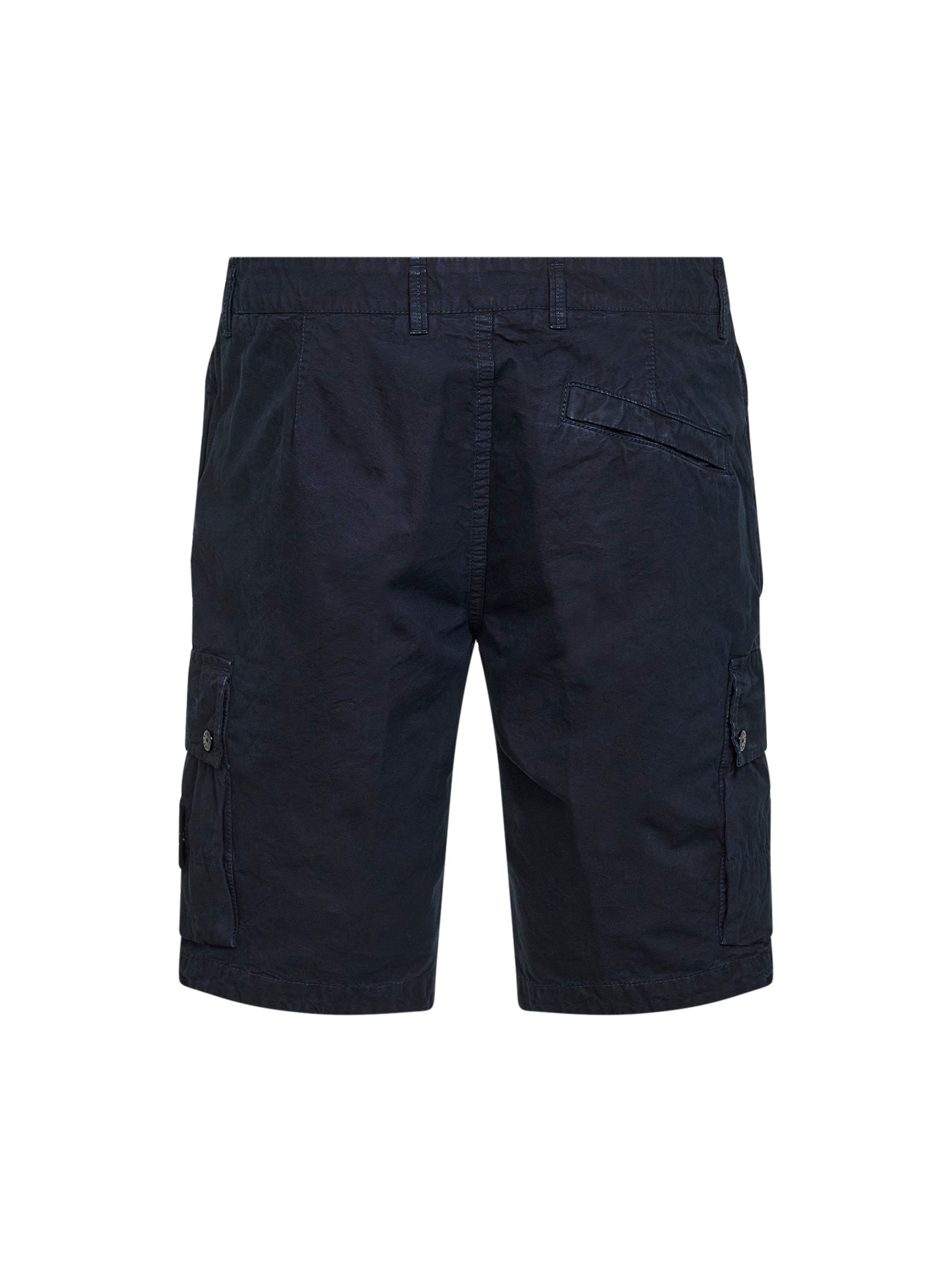 Stone Island Men Blue Organic Cotton Twill Cargo Bermuda Shorts STONE ISLAND