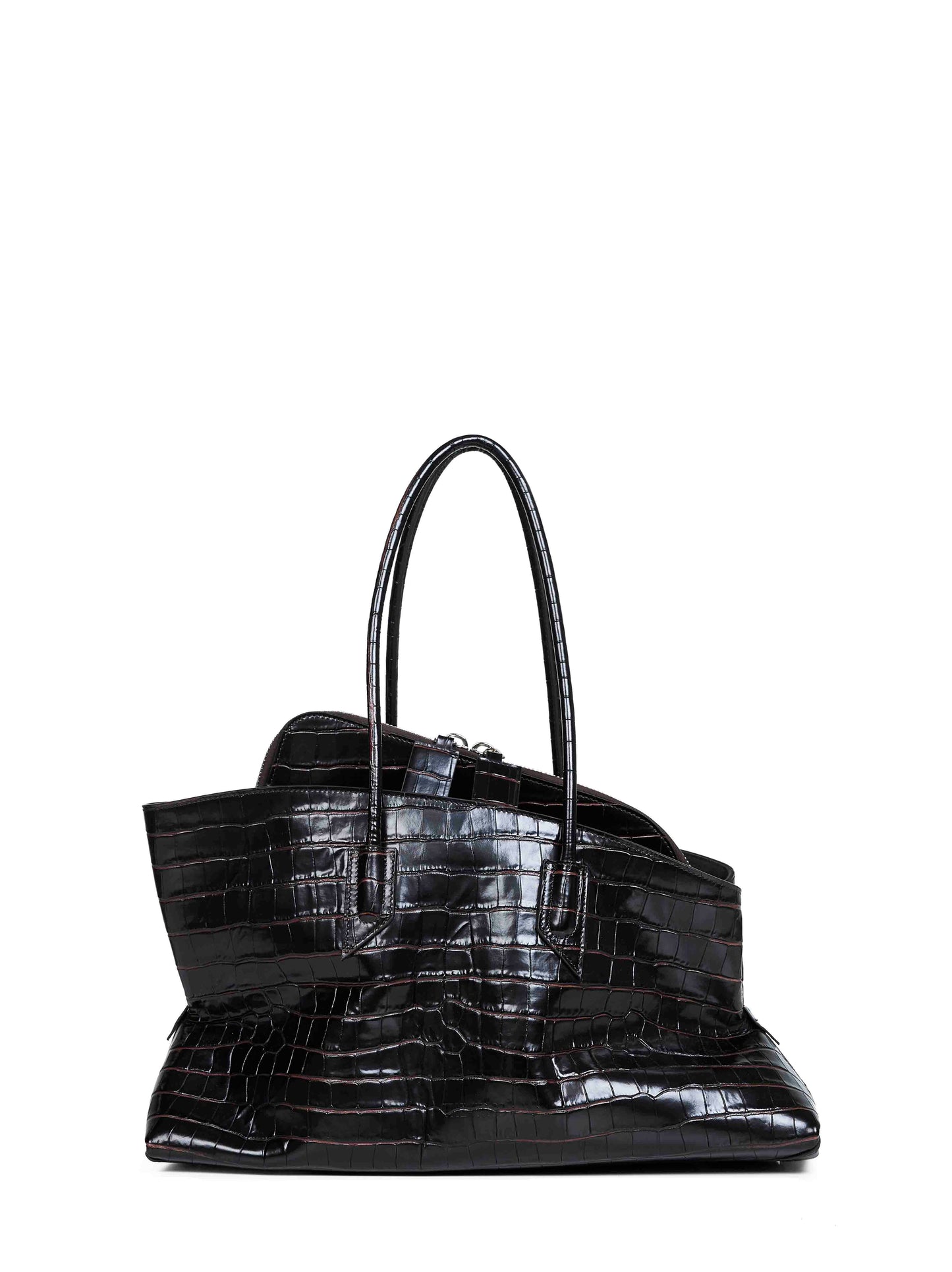 The Attico Women Coffee "La Passeggiata Medium" Top Handle Bag THE ATTICO