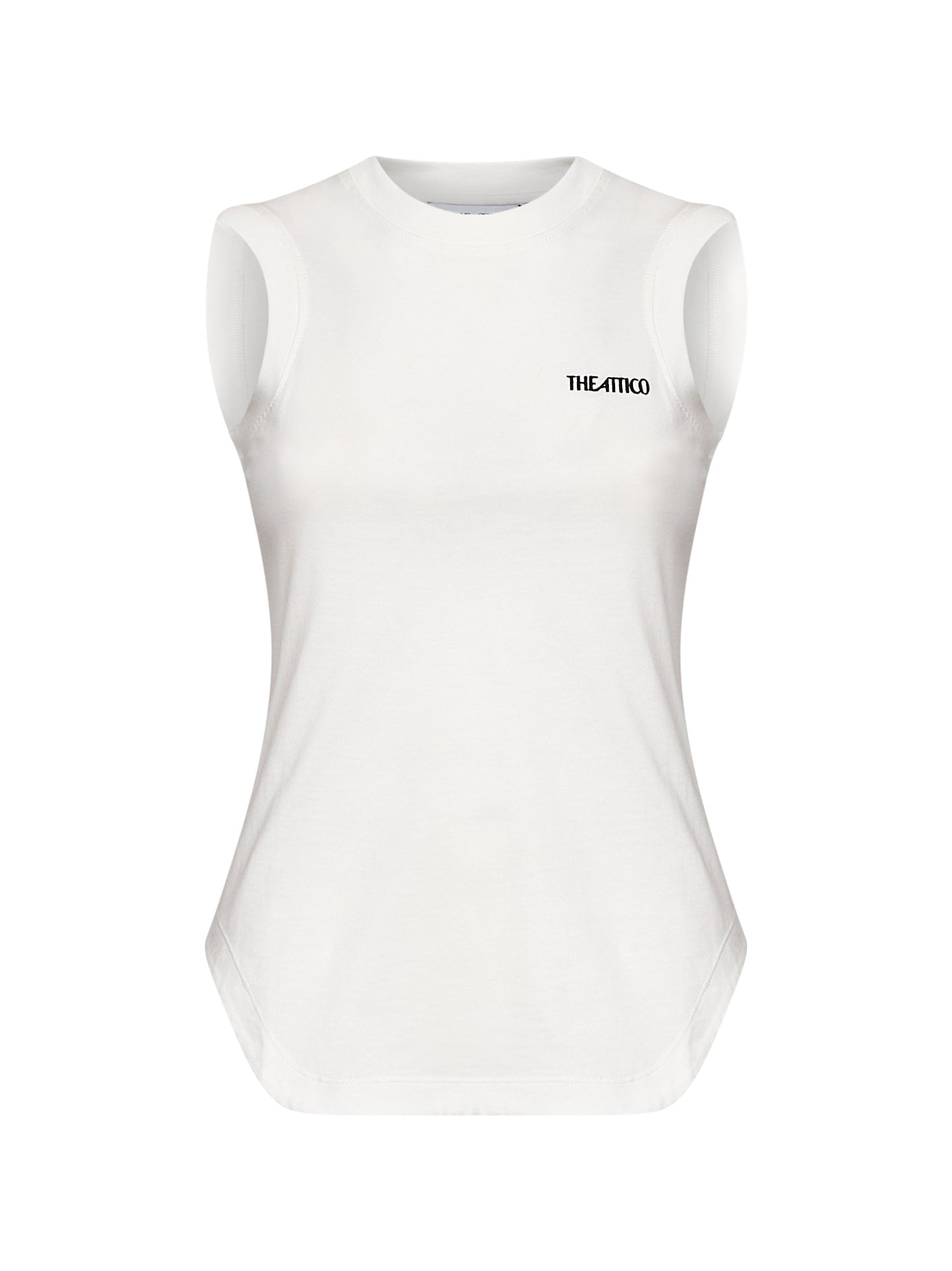 The Attico Women White Cotton Jersey "Reese" Tank Top THE ATTICO