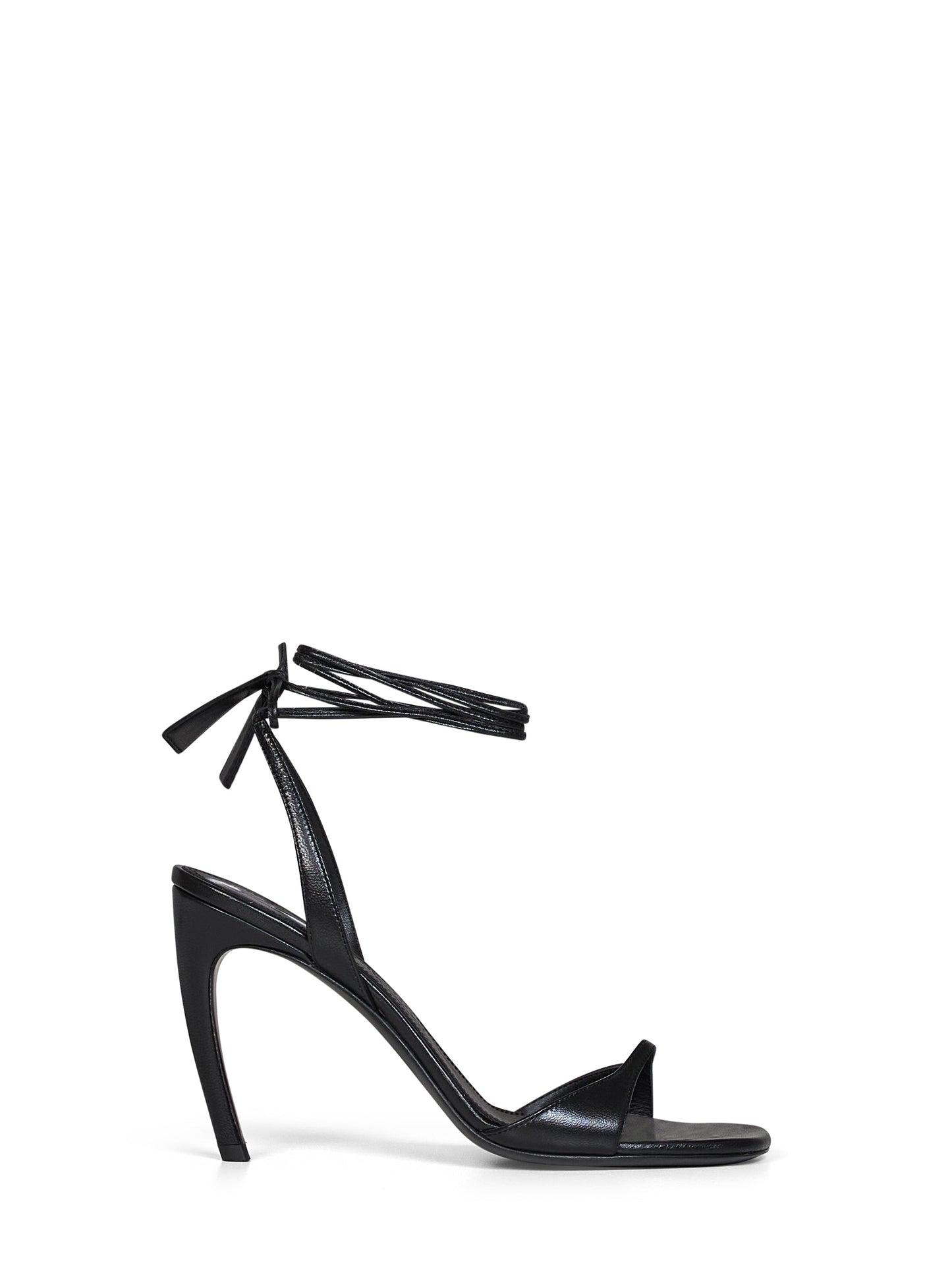 The Attico Women Black Nappa Leather "Ora" Sandals THE ATTICO