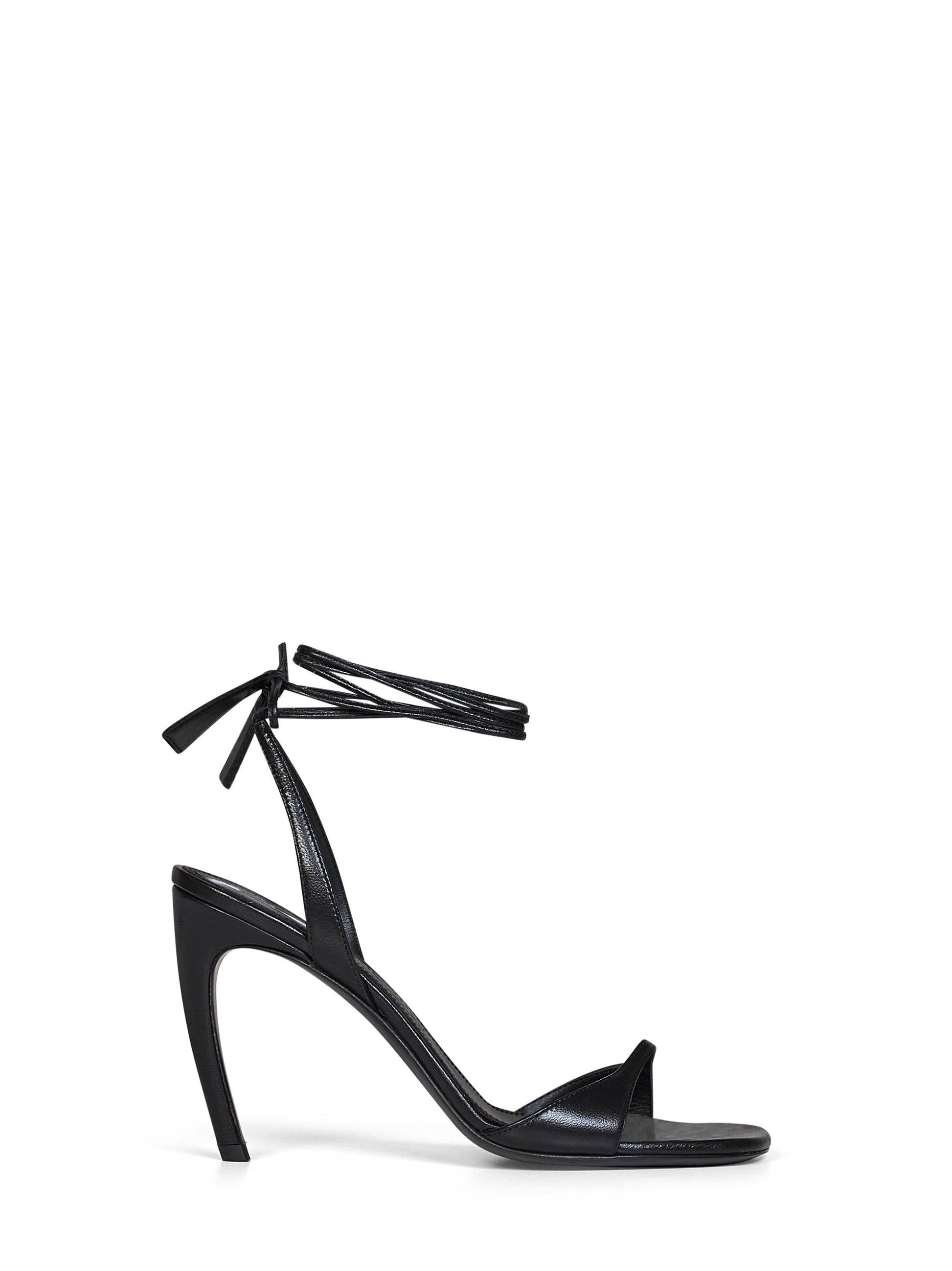 The Attico Women Black Nappa Leather "Ora" Sandals THE ATTICO
