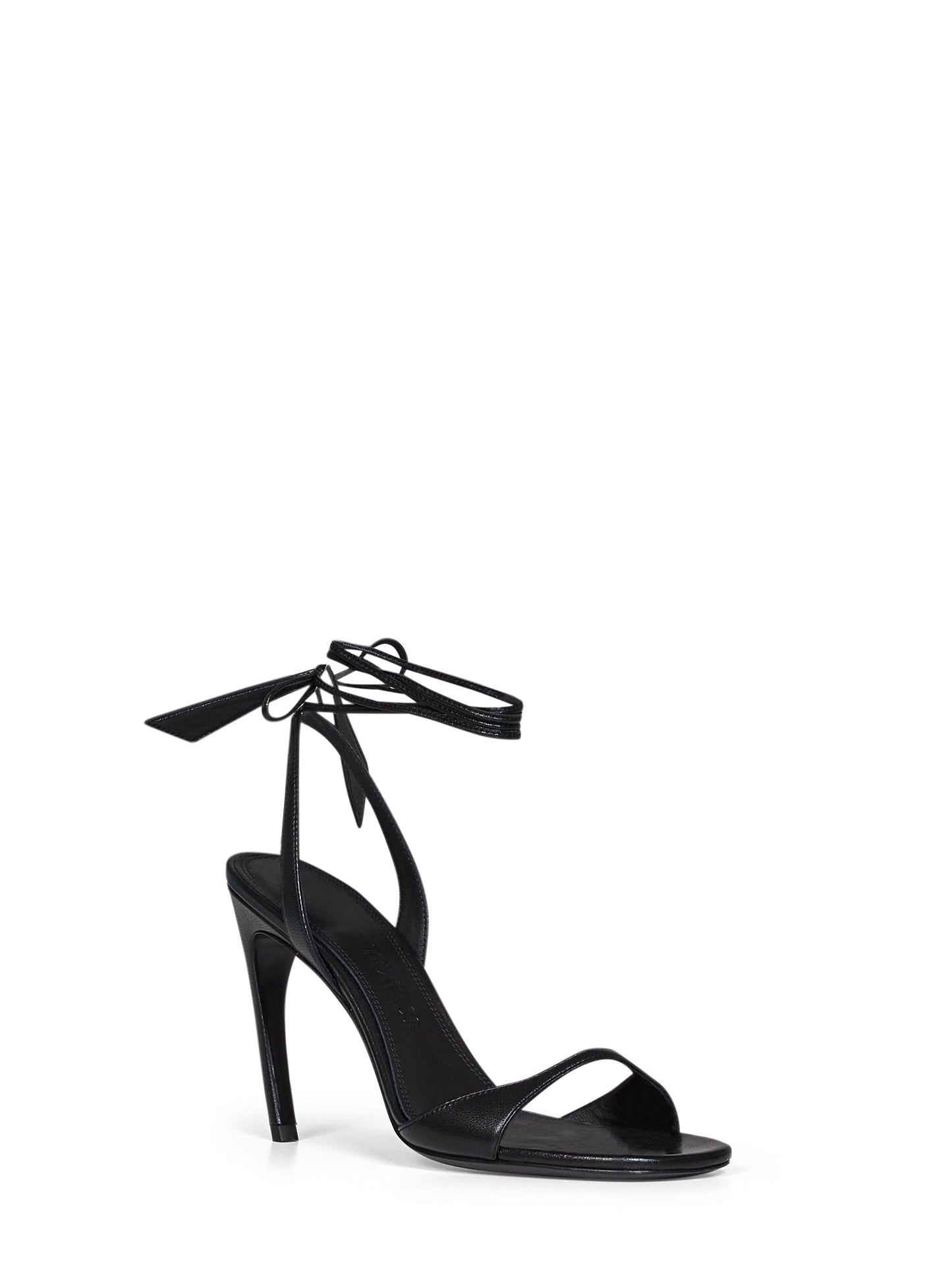 The Attico Women Black Nappa Leather "Ora" Sandals THE ATTICO