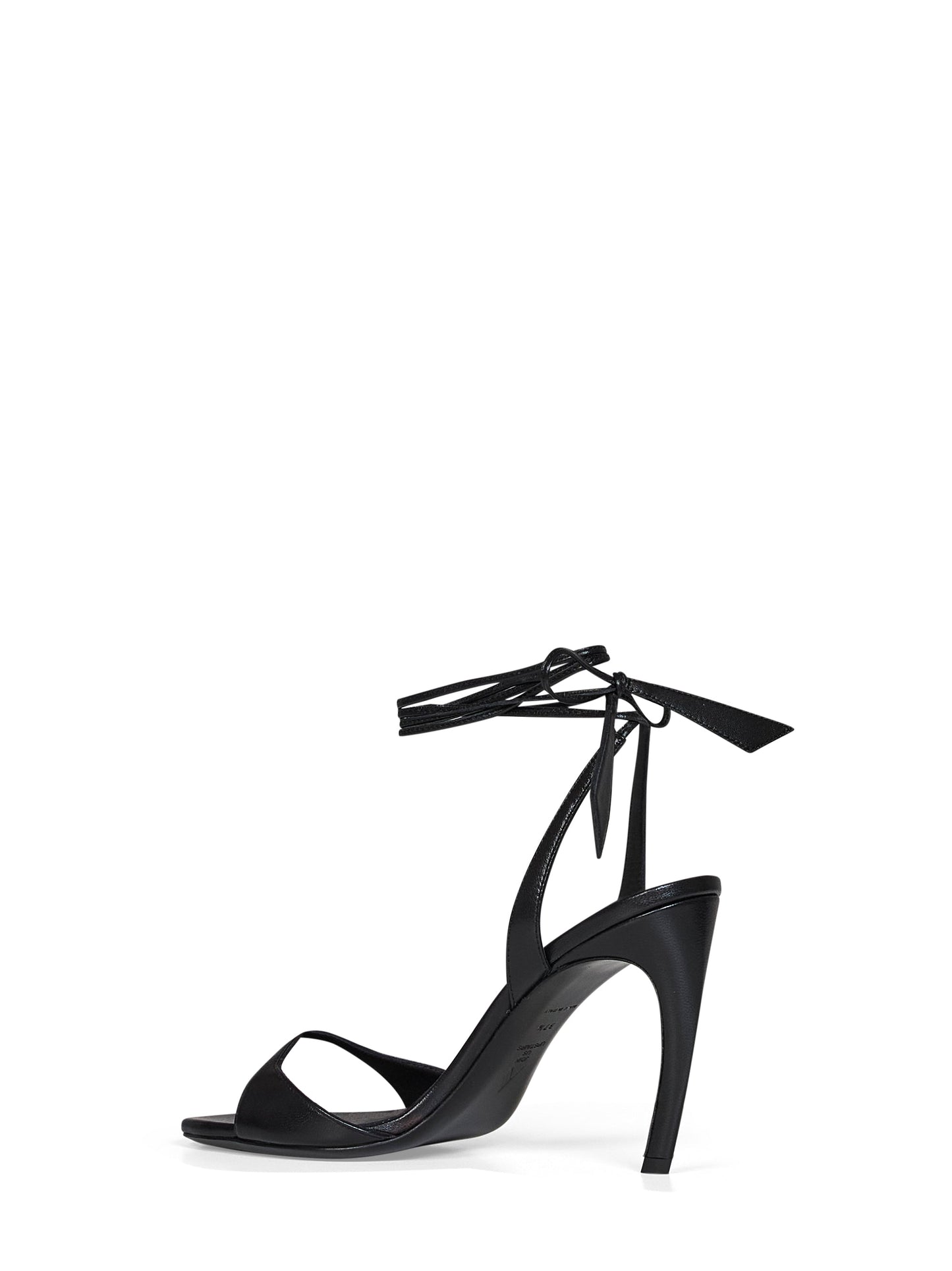 The Attico Women Black Nappa Leather "Ora" Sandals THE ATTICO