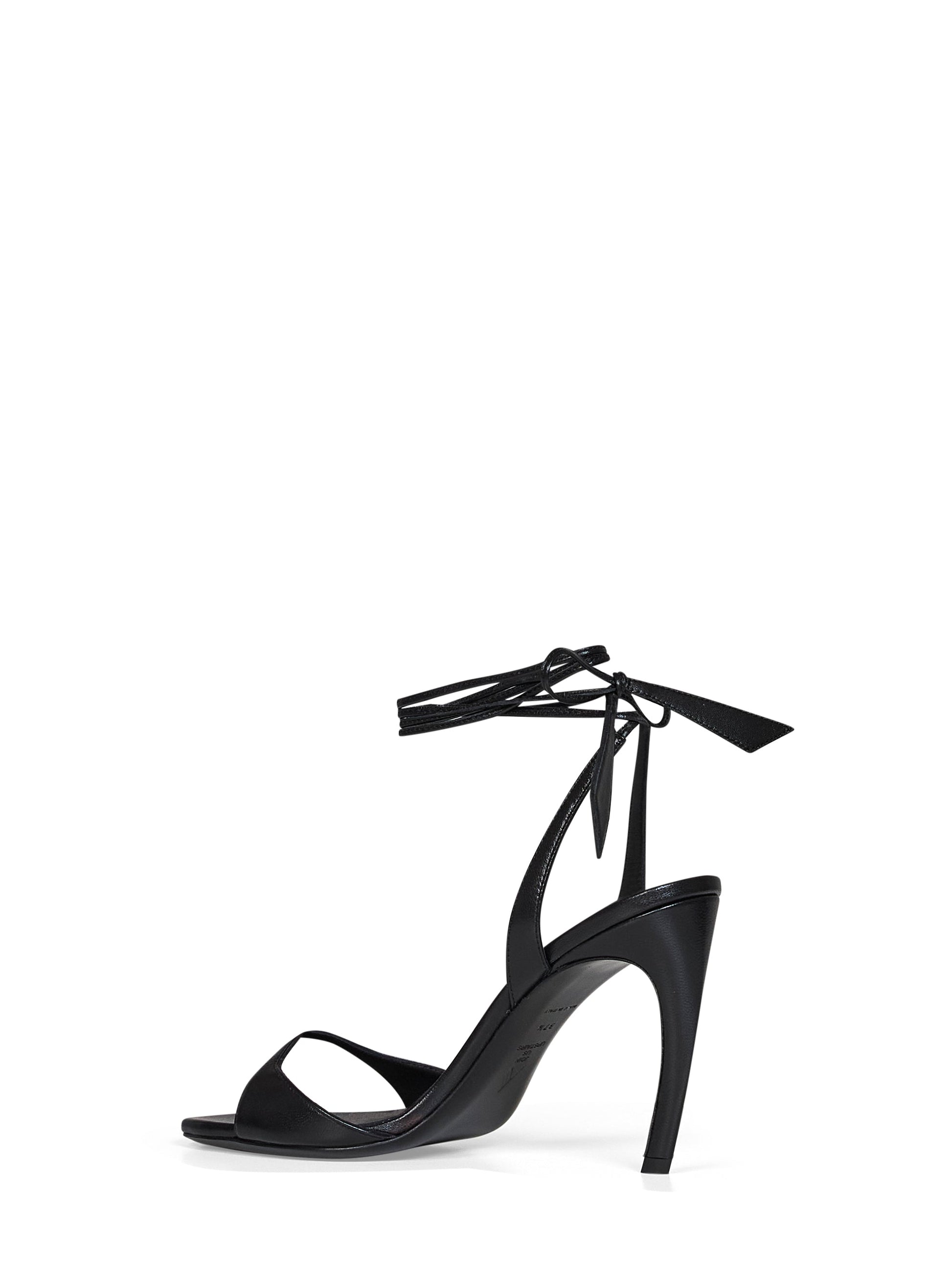 The Attico Women Black Nappa Leather "Ora" Sandals THE ATTICO