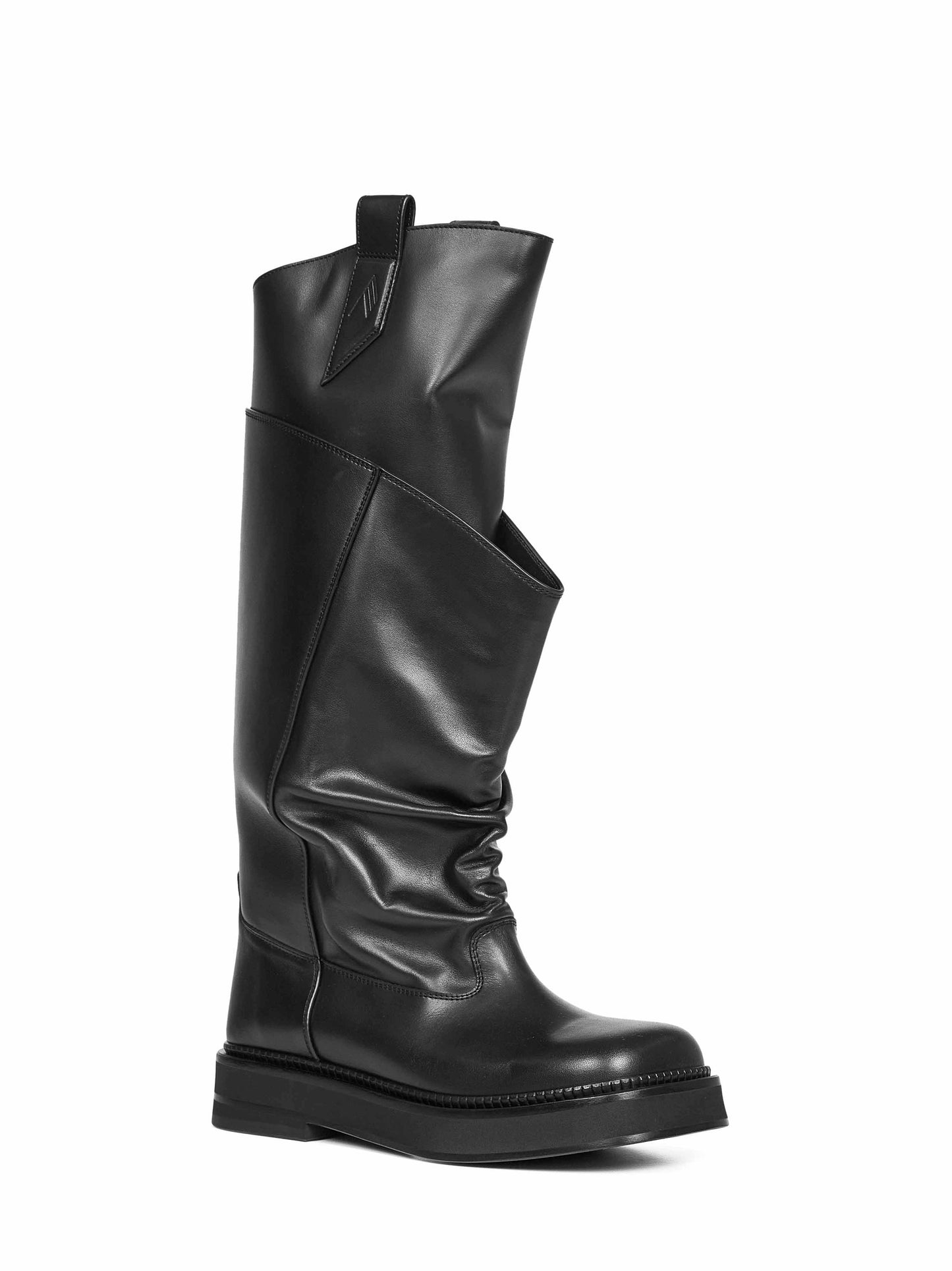 The Attico Women Black "New Robin Passeggiata" Combat Boots THE ATTICO