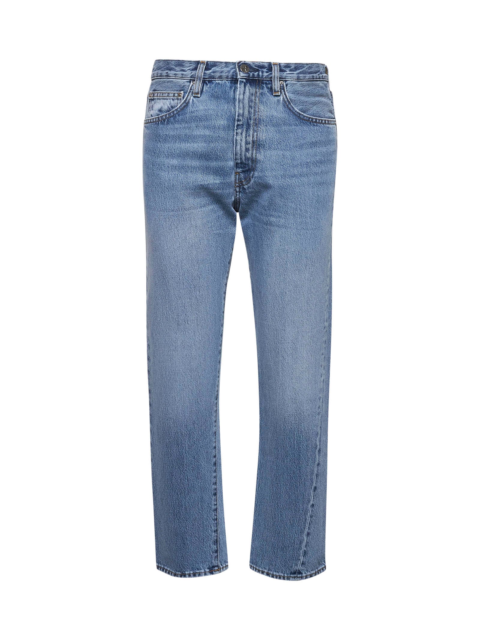 Toteme Women Light Blue Denim Twisted Jeans TOTEME