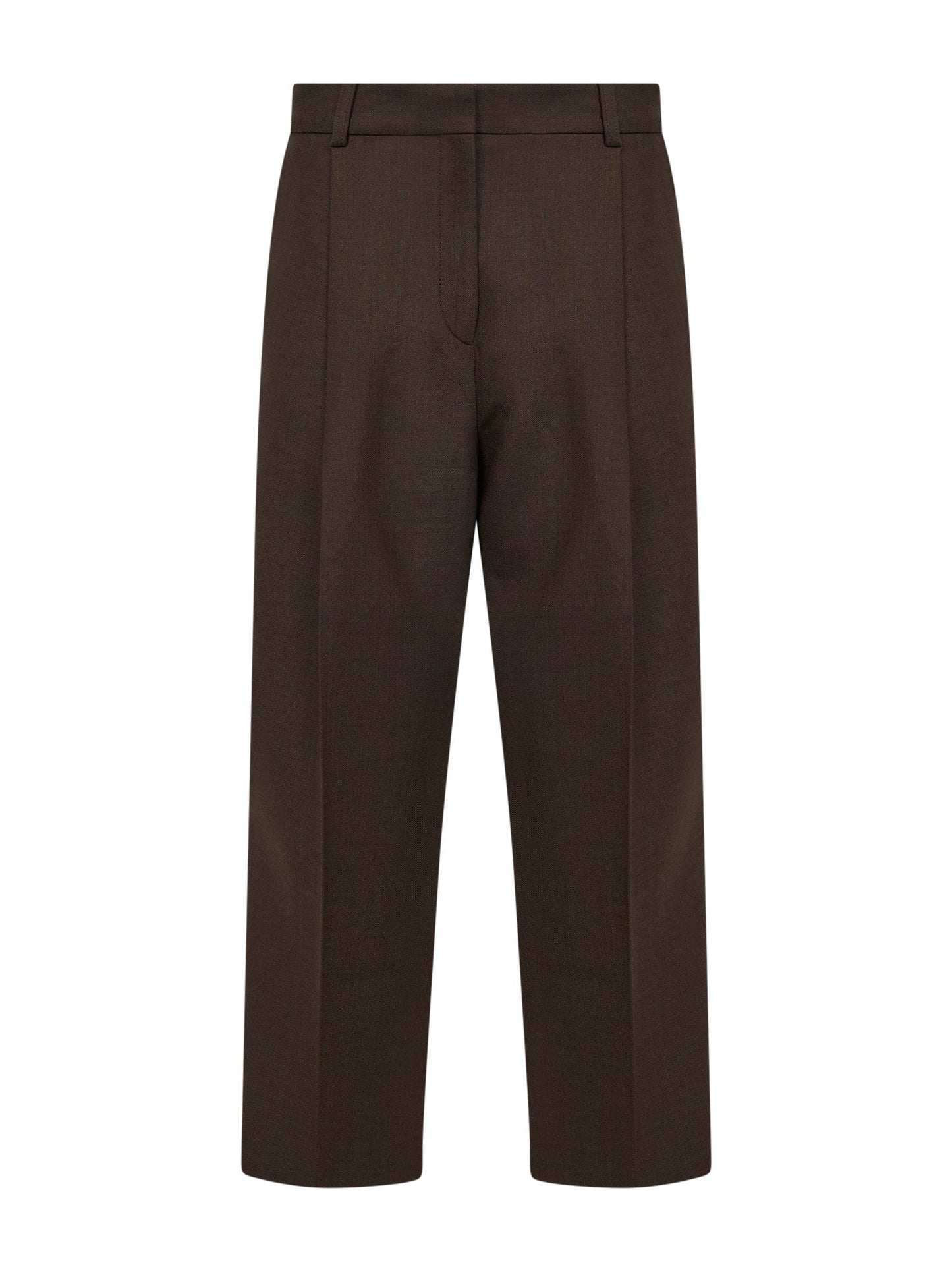 Toteme Women Bark Stretch Wool Blend Straight Trousers TOTEME