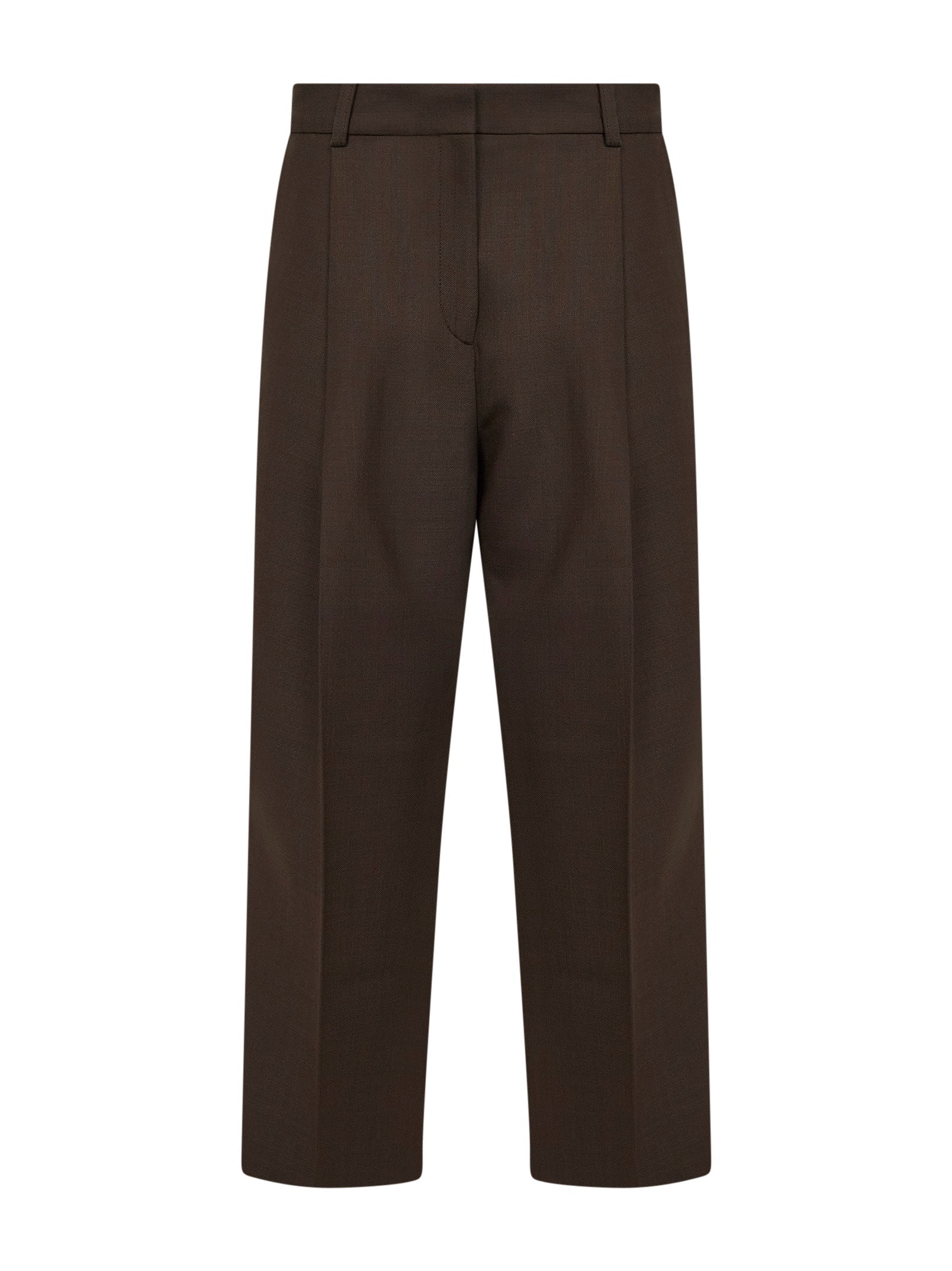 Toteme Women Bark Stretch Wool Blend Straight Trousers TOTEME