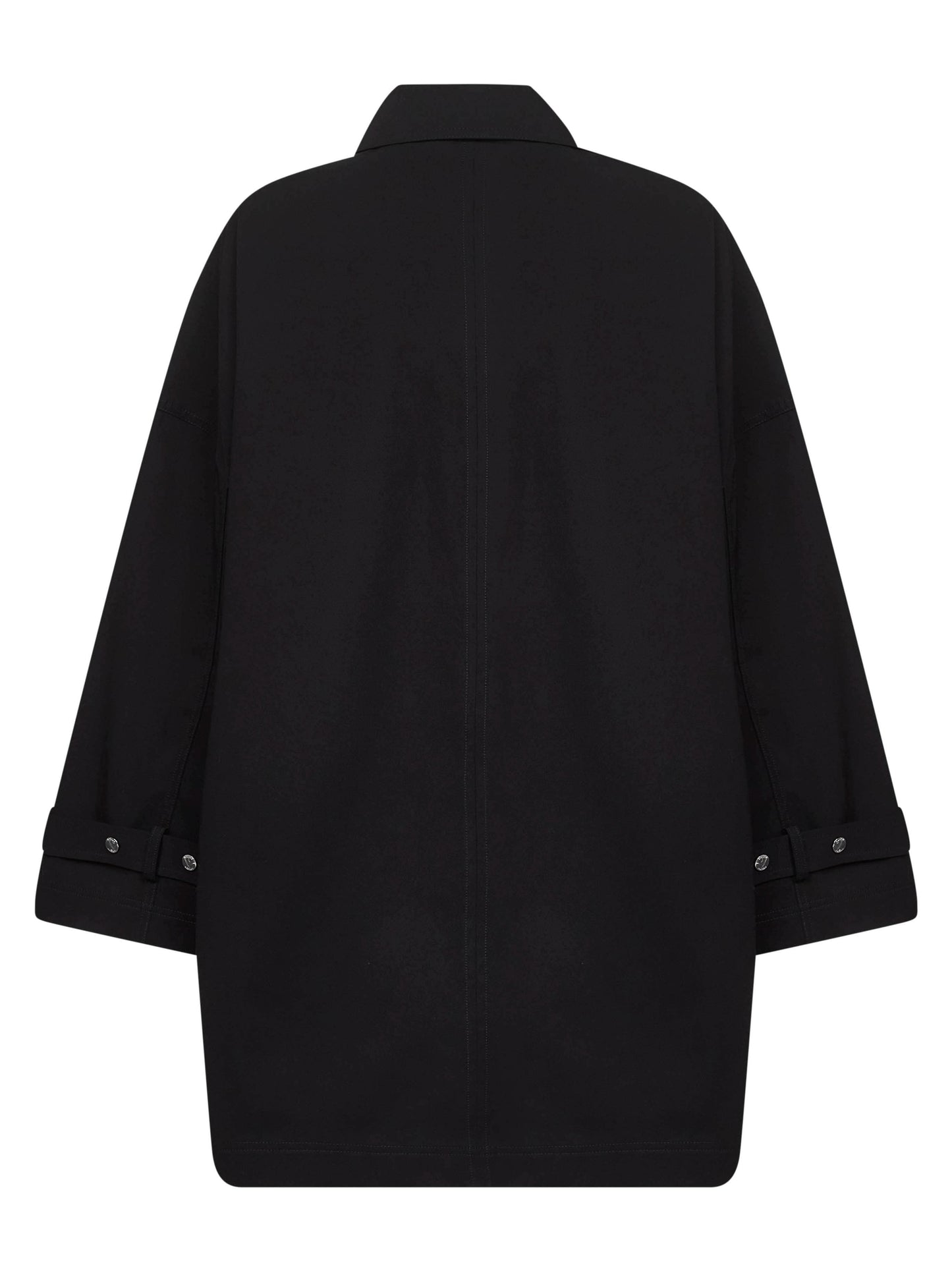 Toteme Women Black Organic Cotton Oversized Trench Jacket TOTEME
