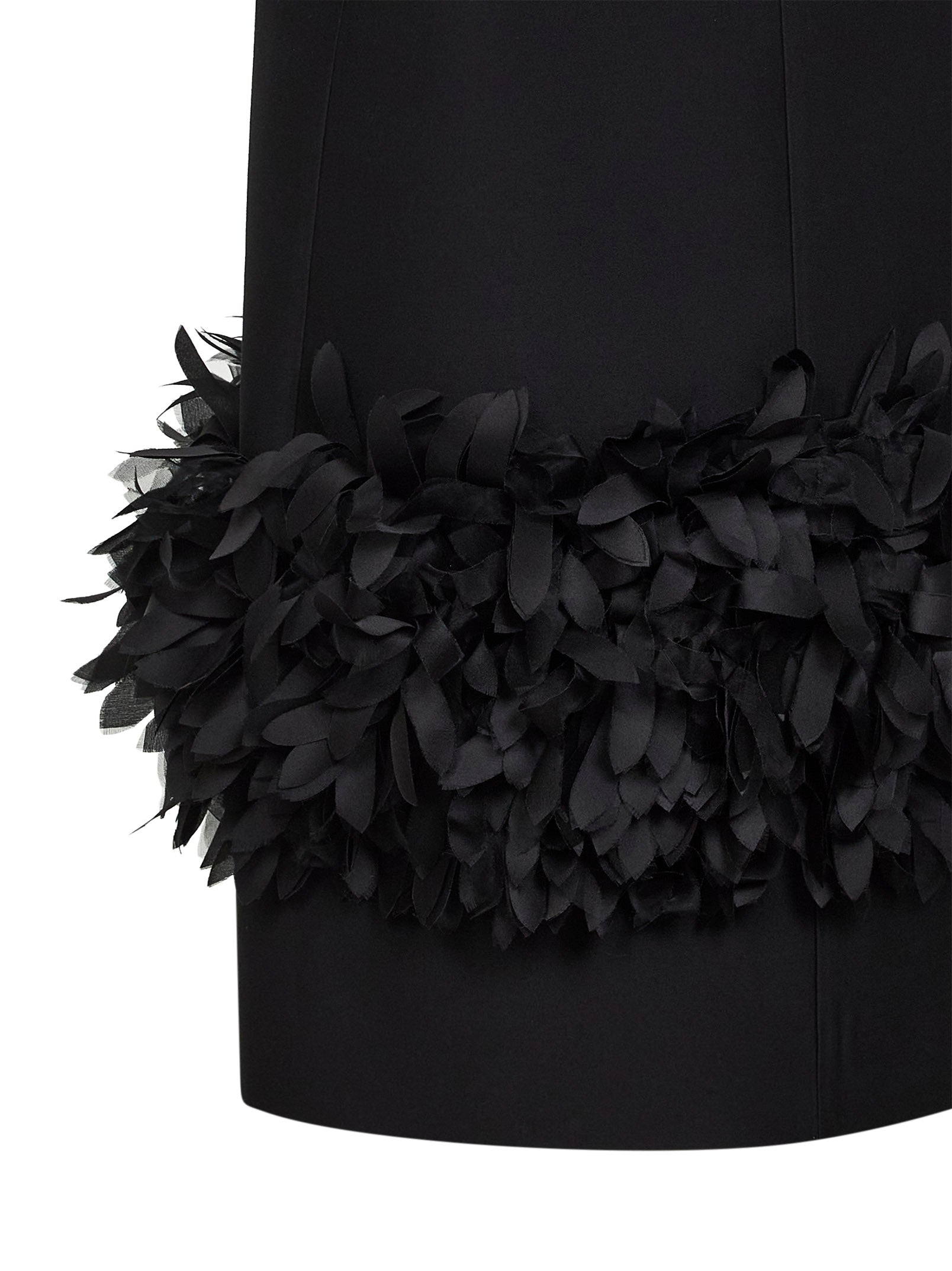 Toteme Women Black Wool And Silk Petal Midi Skirt TOTEME