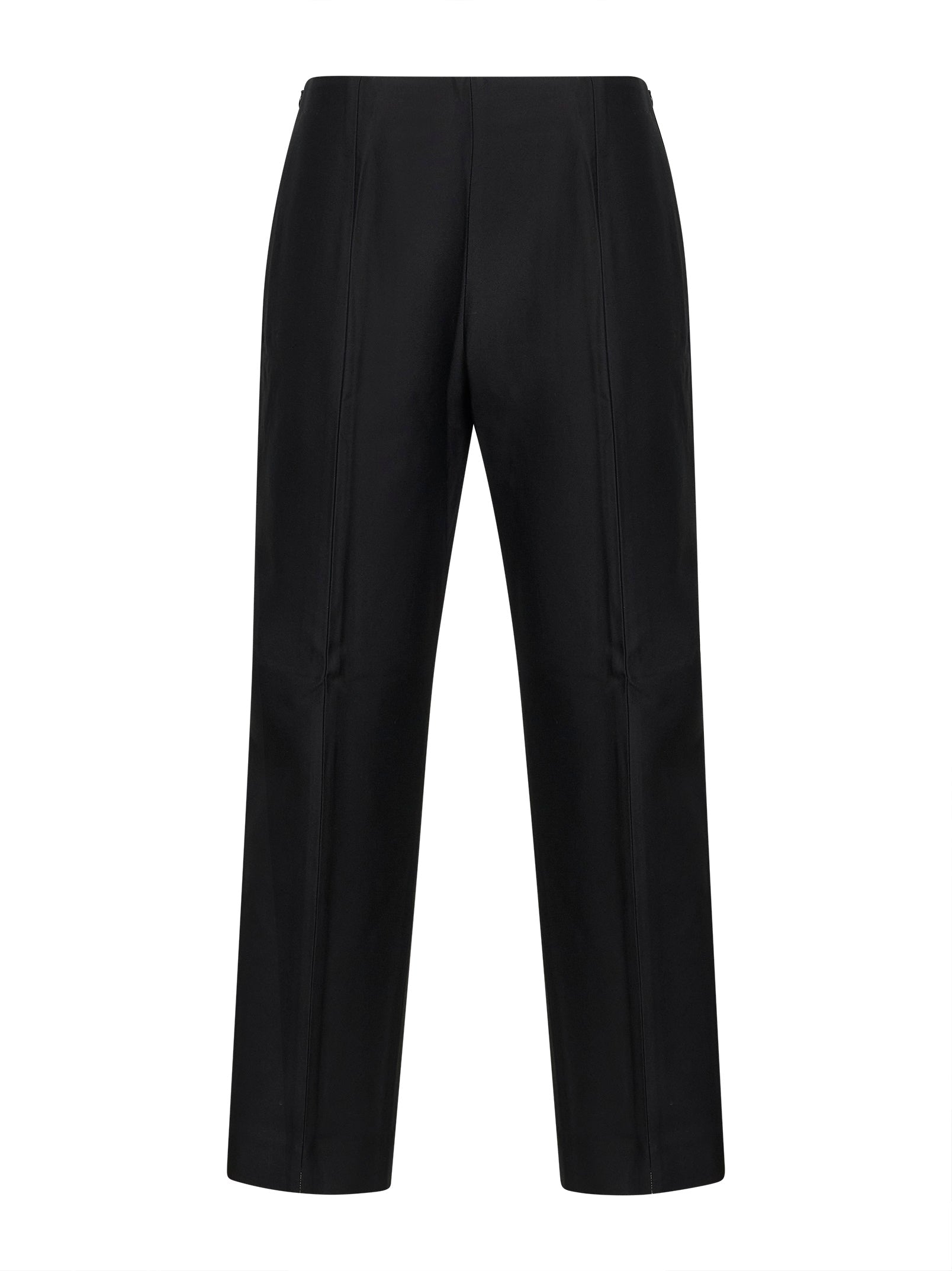 Toteme Women Black Wool And Silk Slim Evening Trousers TOTEME