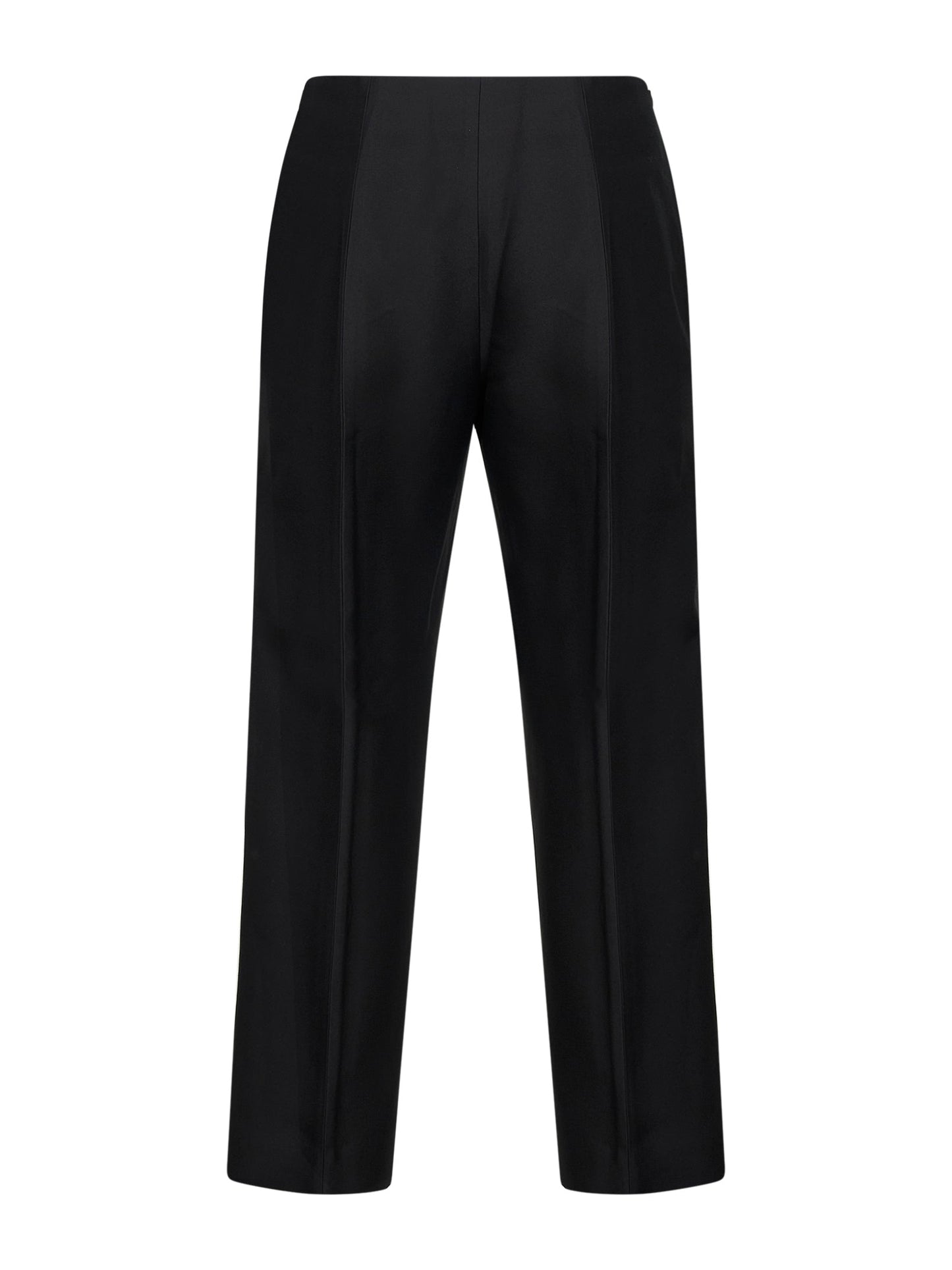 Toteme Women Black Wool And Silk Slim Evening Trousers TOTEME