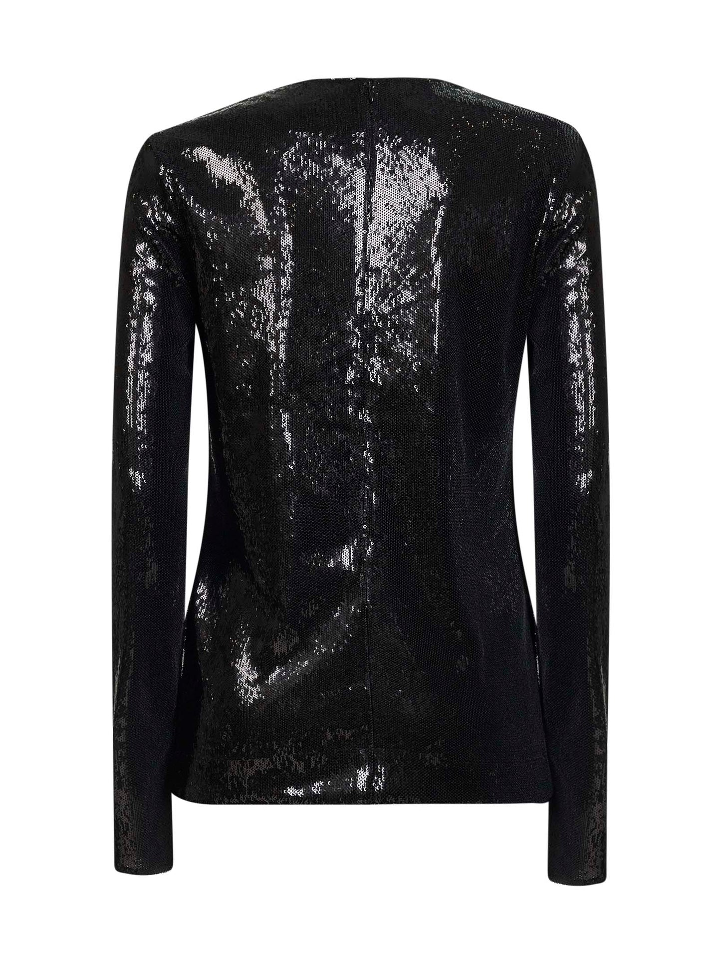 Toteme Women Black Sequin Long-Sleeved Top TOTEME