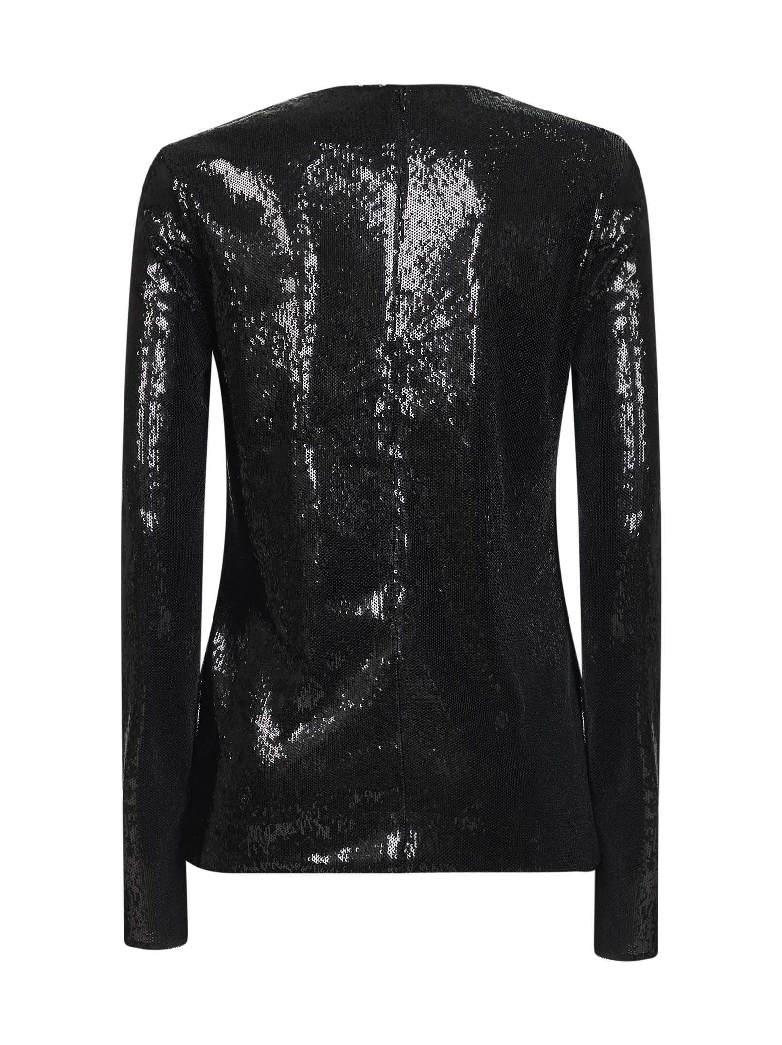 Toteme Women Black Sequin Long-Sleeved Top TOTEME