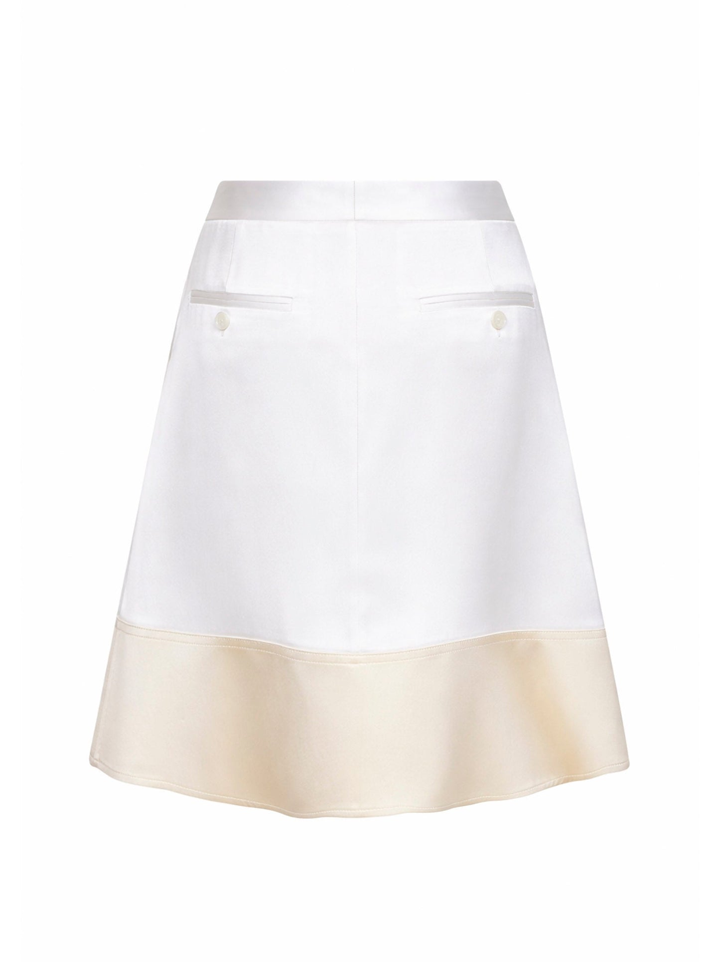 Toteme Women White Satin Short Tuxedo-Style Skirt TOTEME