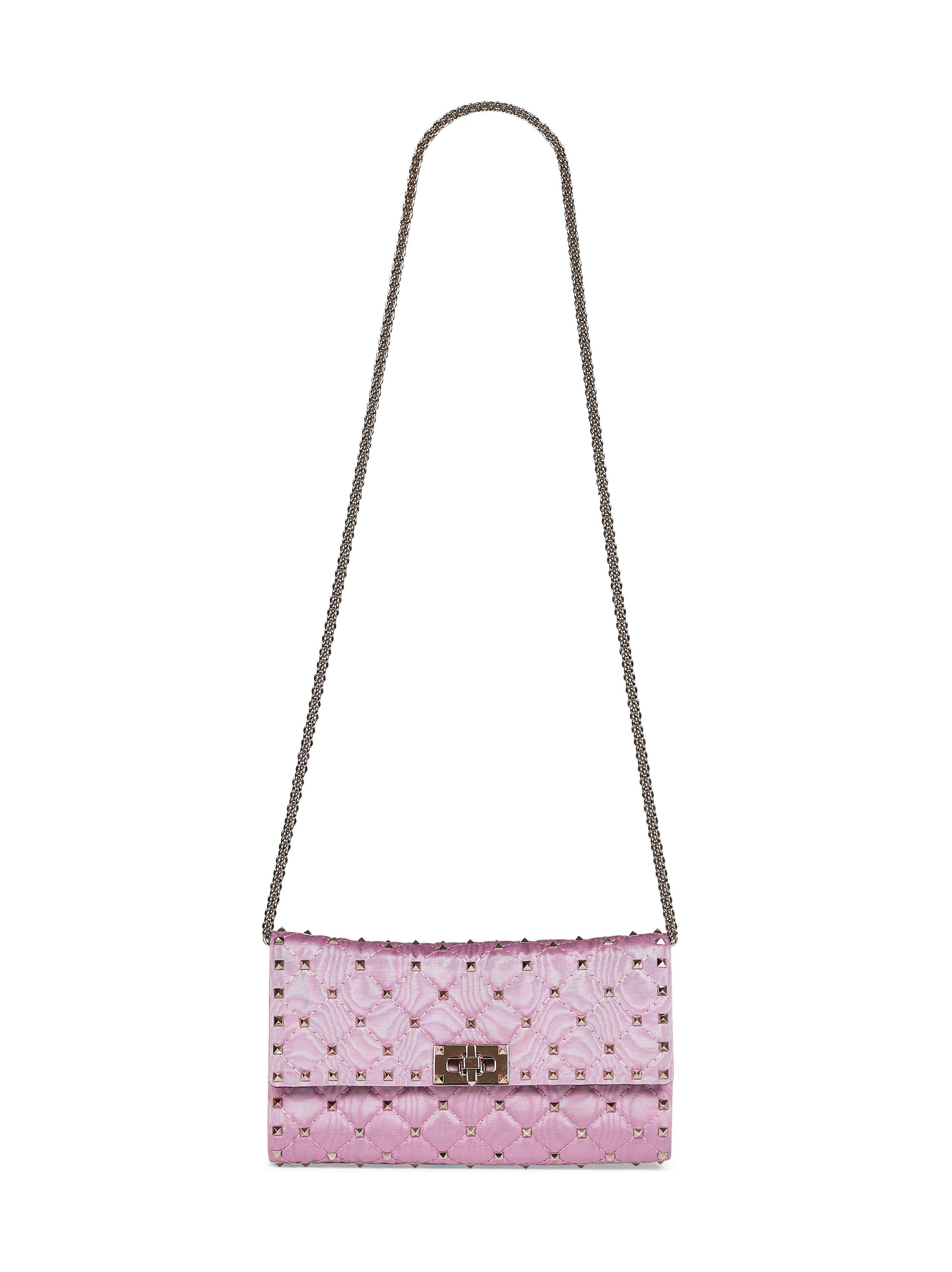 Valentino Garavani Women Rhododendron Pink Valentino Garavani Rockstud Spike Crossbody Bag VALENTINO GARAVANI