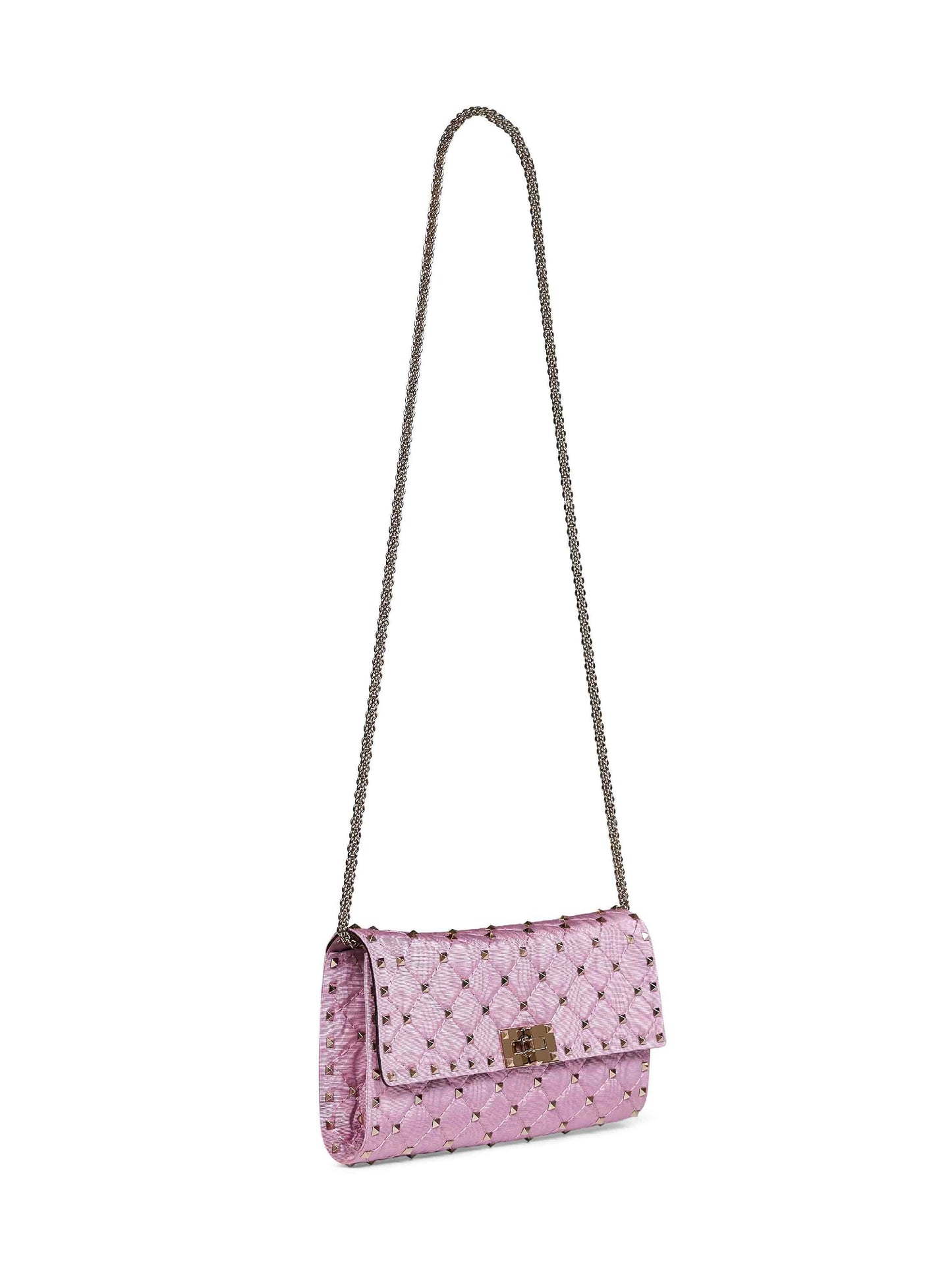 Valentino Garavani Women Rhododendron Pink Valentino Garavani Rockstud Spike Crossbody Bag VALENTINO GARAVANI