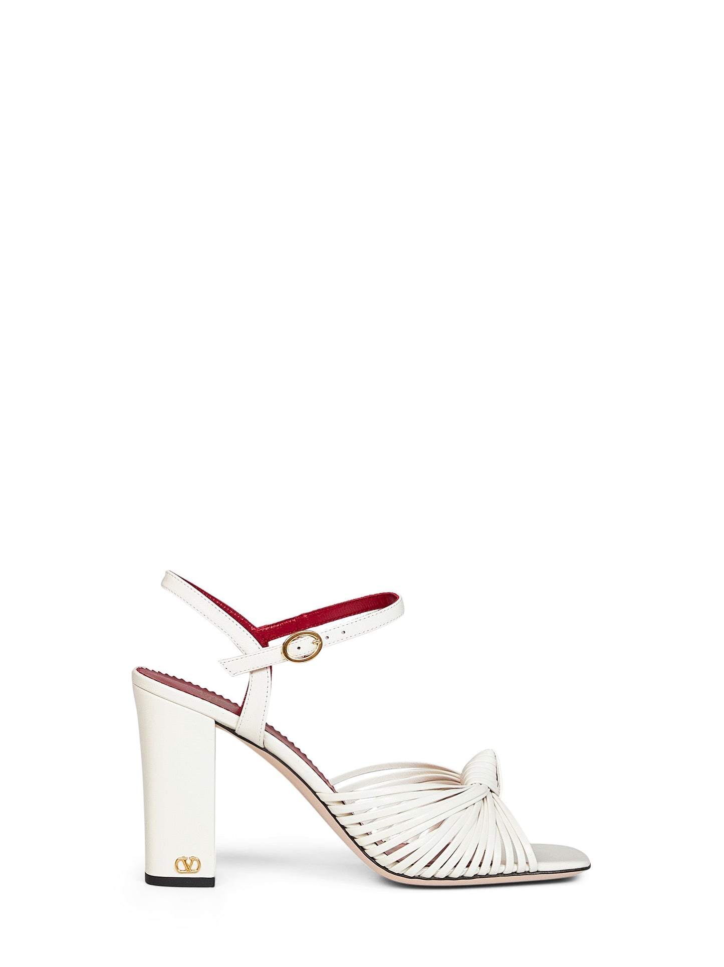 Valentino Garavani Women Ivory Kidskin Leather Annet 90Mm Sandals VALENTINO GARAVANI