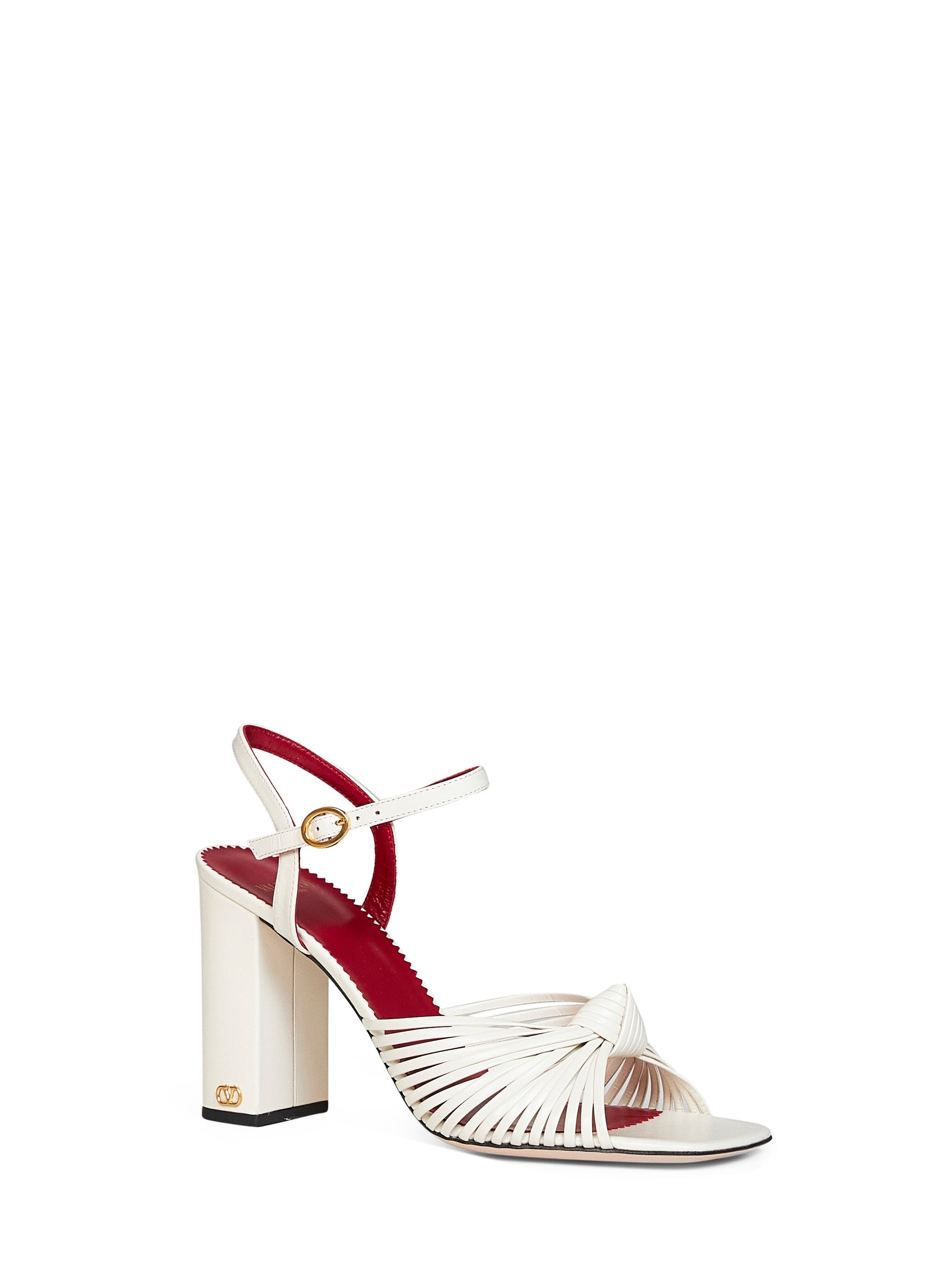 Valentino Garavani Women Ivory Kidskin Leather Annet 90Mm Sandals VALENTINO GARAVANI