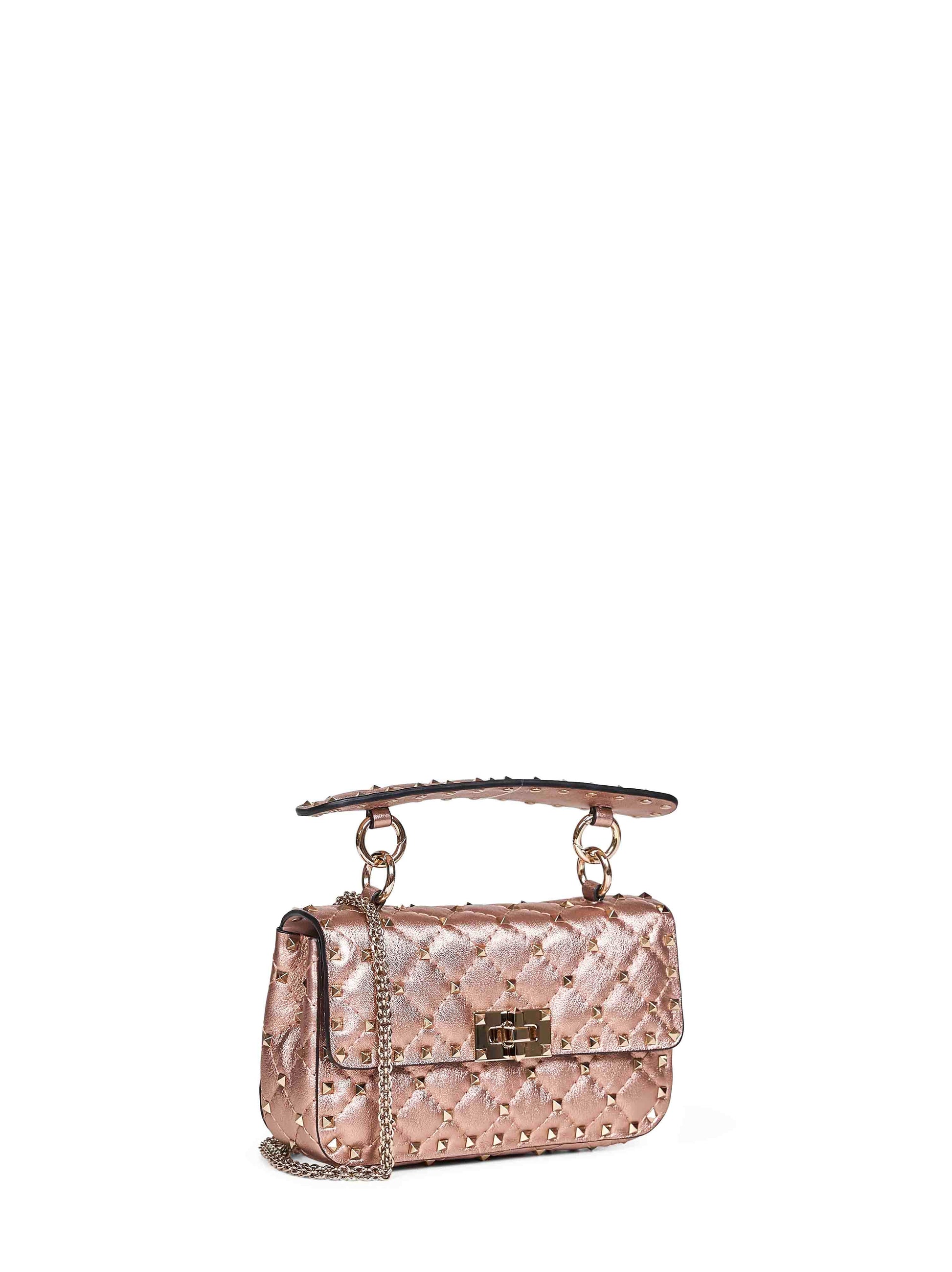 Valentino Garavani Women Rose Cannelle Rockstud Spike Small Crossbody Bag VALENTINO GARAVANI