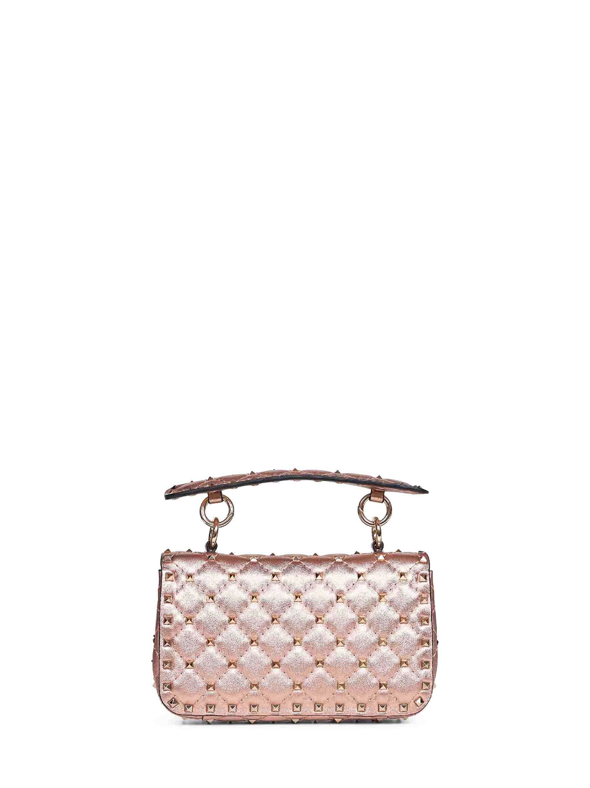 Valentino Garavani Women Rose Cannelle Rockstud Spike Small Crossbody Bag VALENTINO GARAVANI
