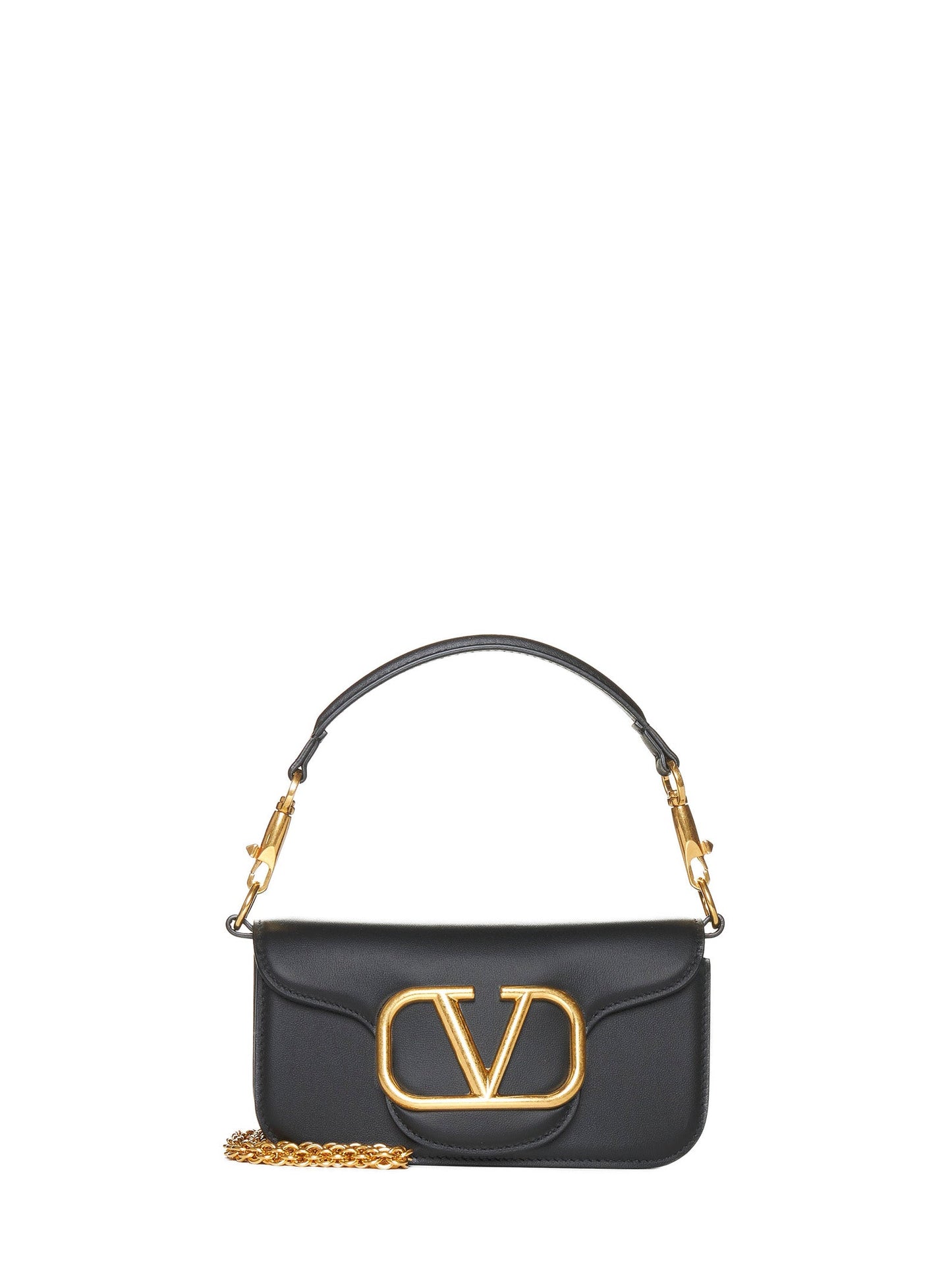 Valentino Garavani Women Black Locò Small Shoulder Bag VALENTINO GARAVANI