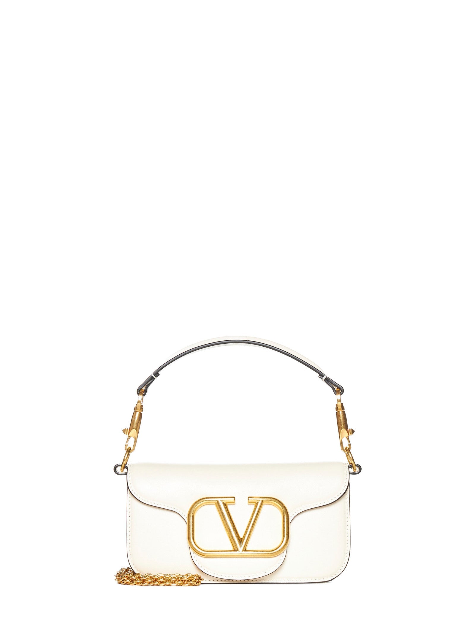 Valentino Garavani Women Ivory Locò Small Shoulder Bag VALENTINO GARAVANI