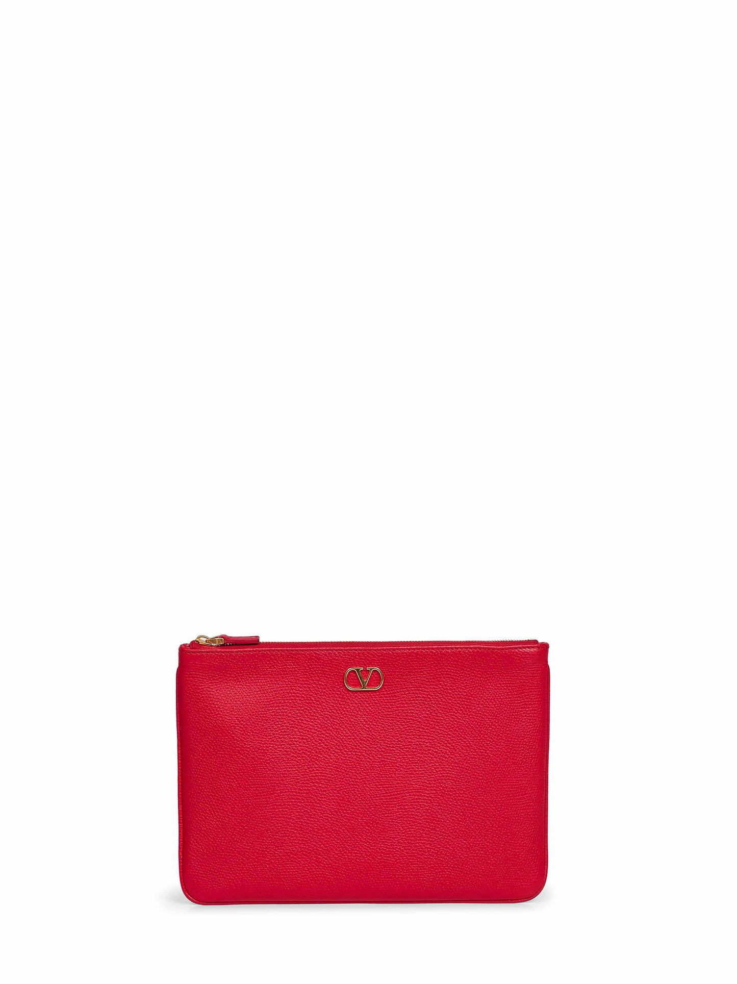 Valentino Garavani Women Red Vlogo Signature Clutch Bag VALENTINO GARAVANI