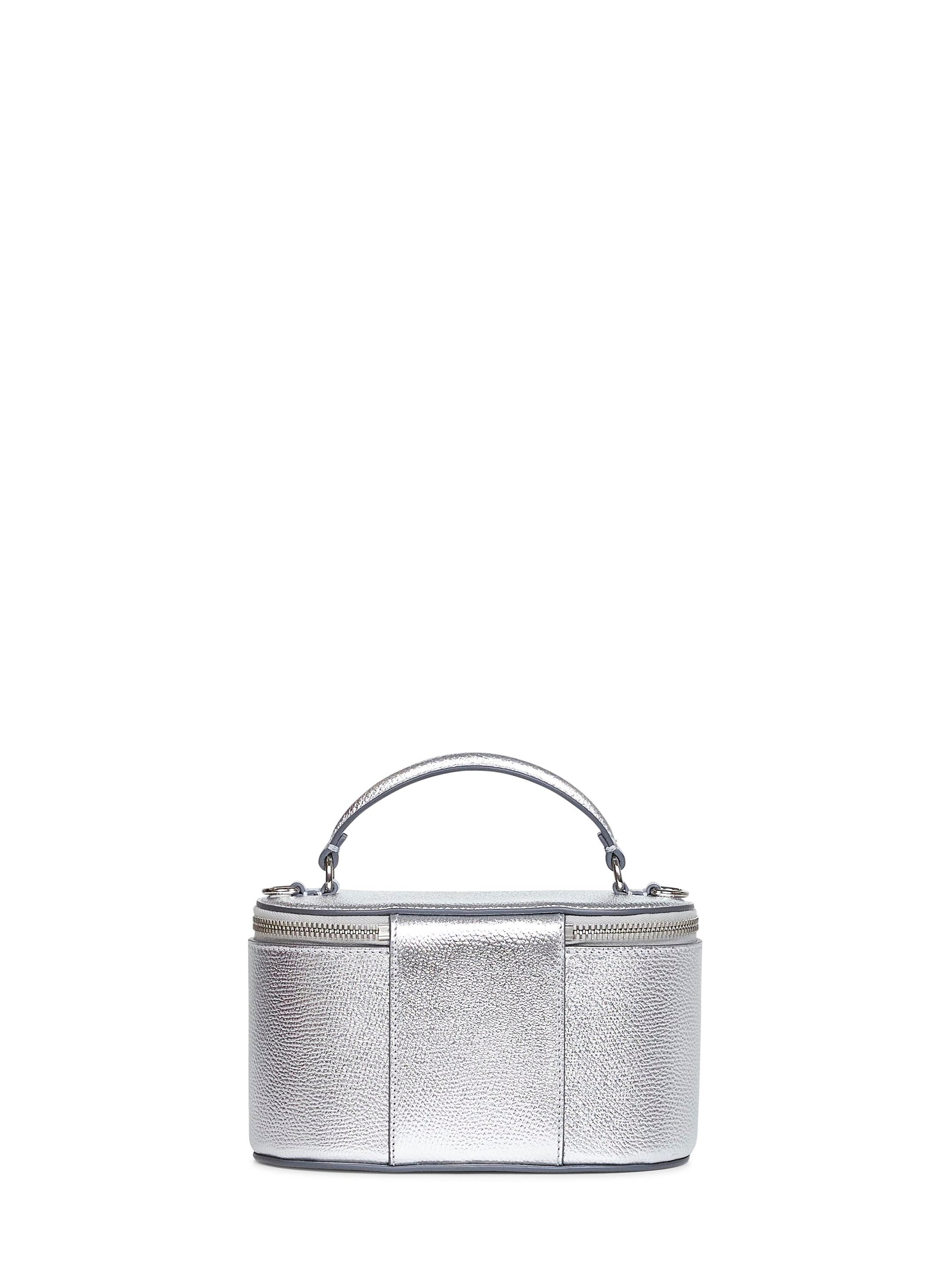 Valentino Garavani Women Silver Vlogo Signature Mini Vanity Bag VALENTINO GARAVANI