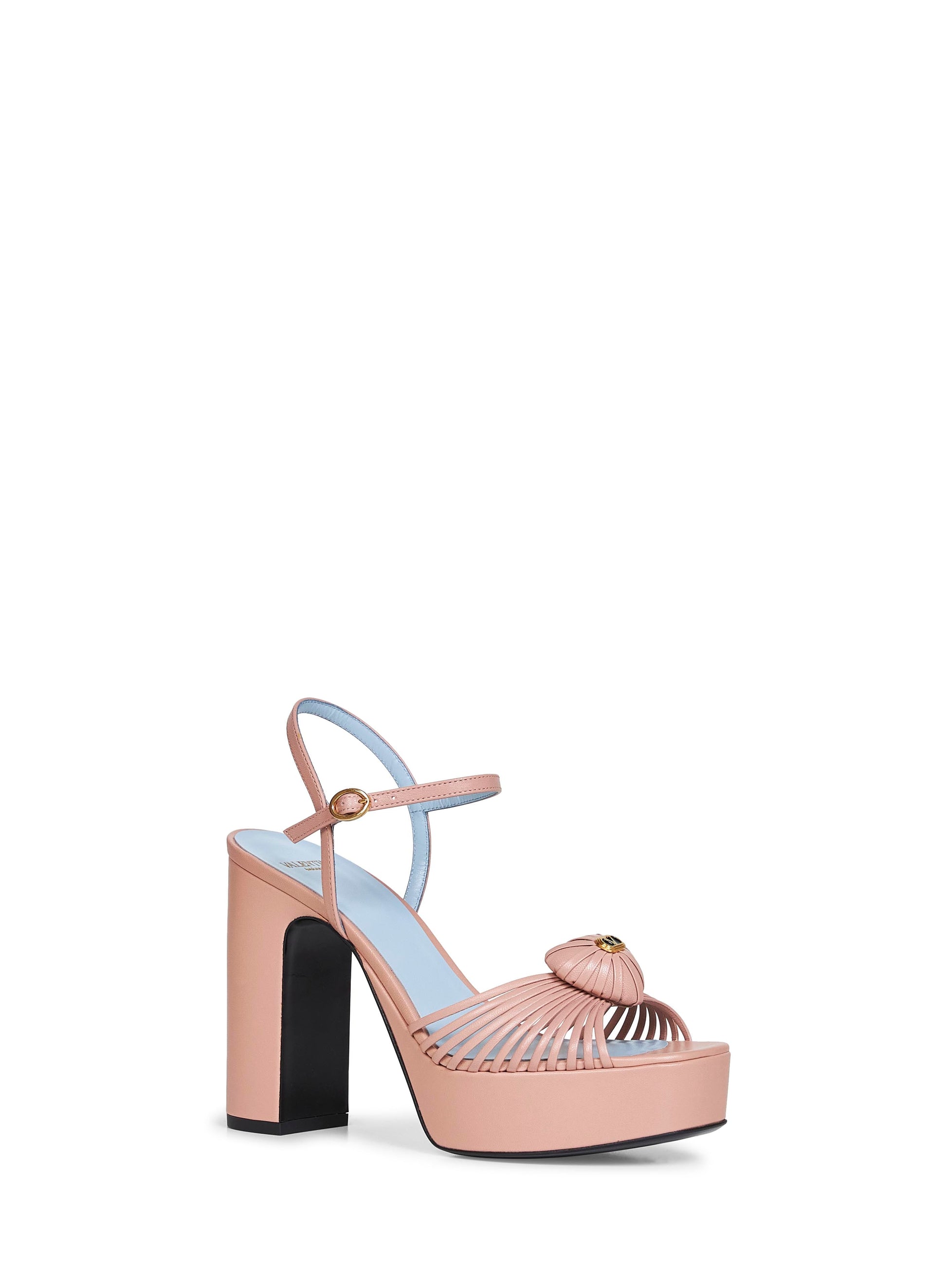 Valentino Garavani Women Light Phard Kidskin Coeur Royal Platform Sandals VALENTINO GARAVANI