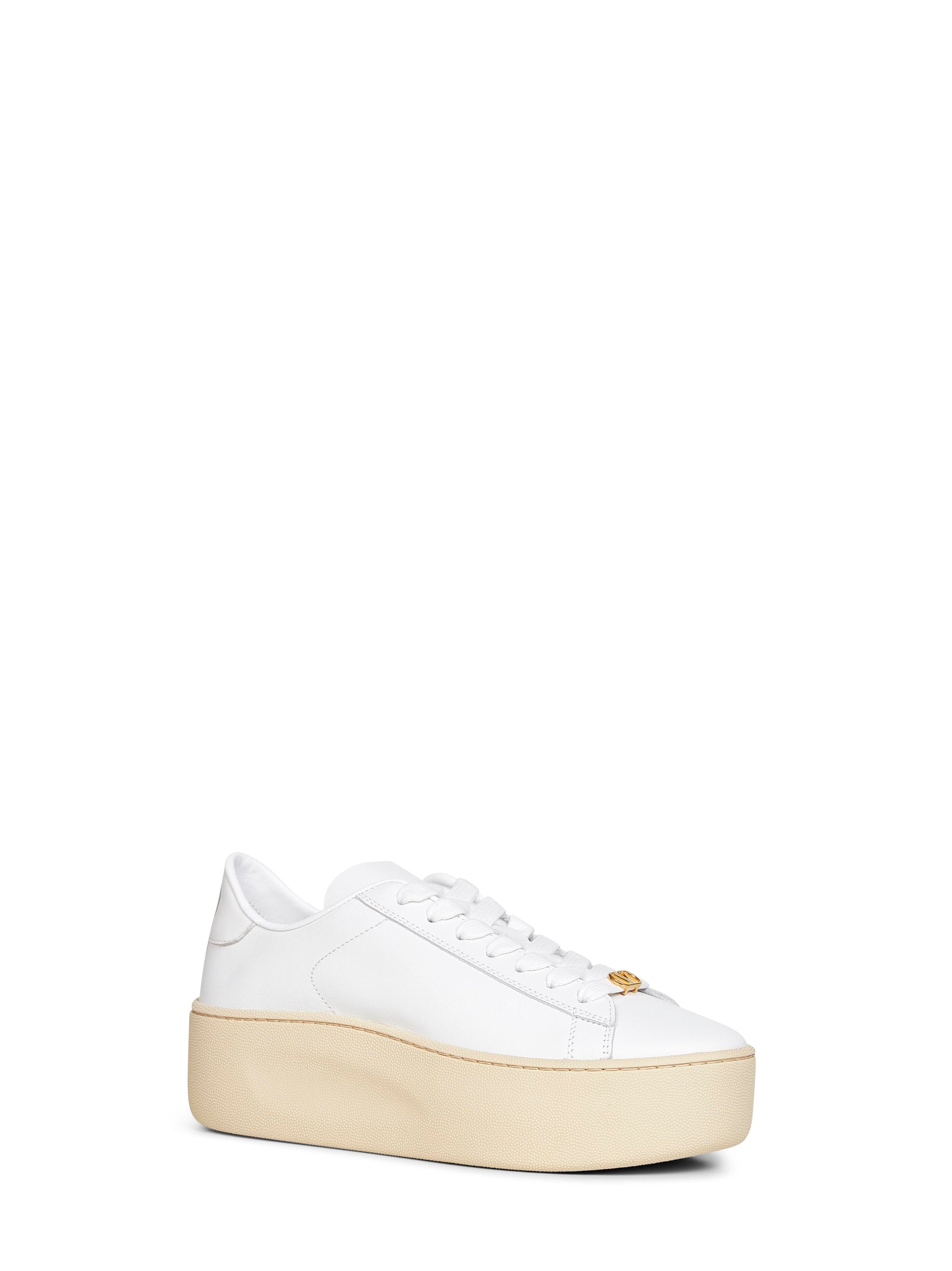 Valentino Garavani Women White Leather Royco Platform Sneakers VALENTINO GARAVANI