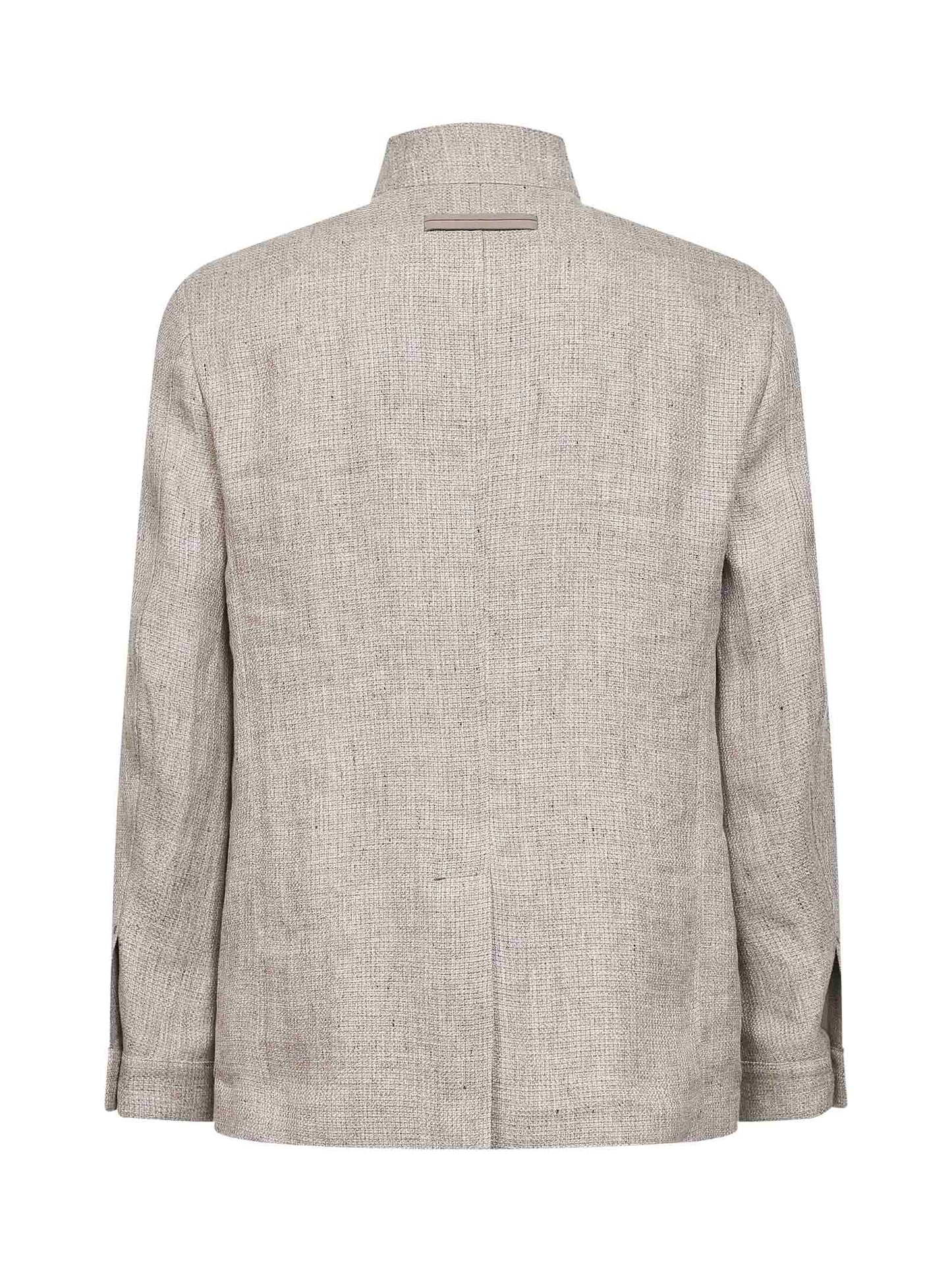 Zegna Men Medium Brown Il Conte Oasi Linen Jacket ZEGNA