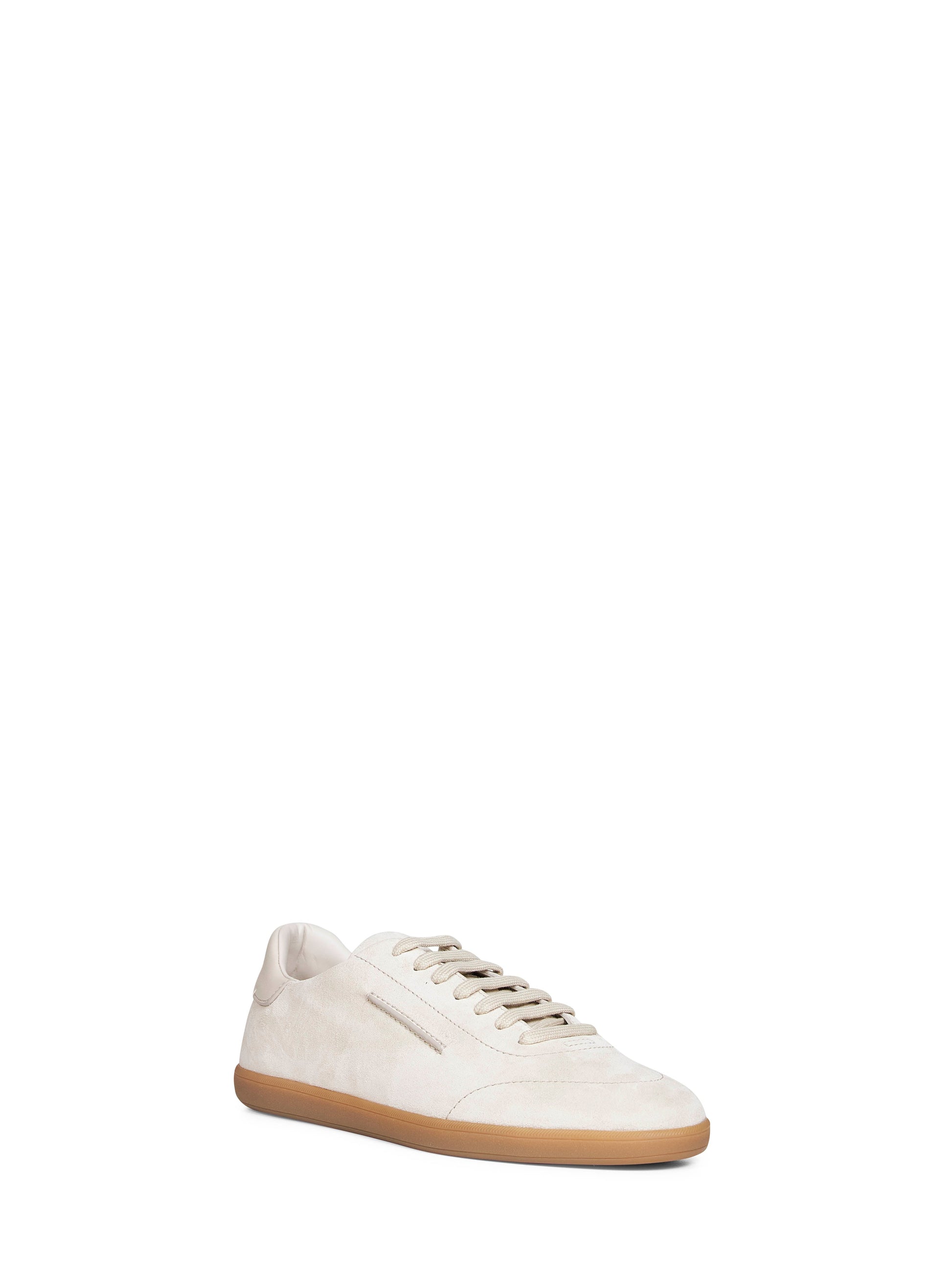 Zegna Men White Suede 232 Low-Top Sneakers ZEGNA