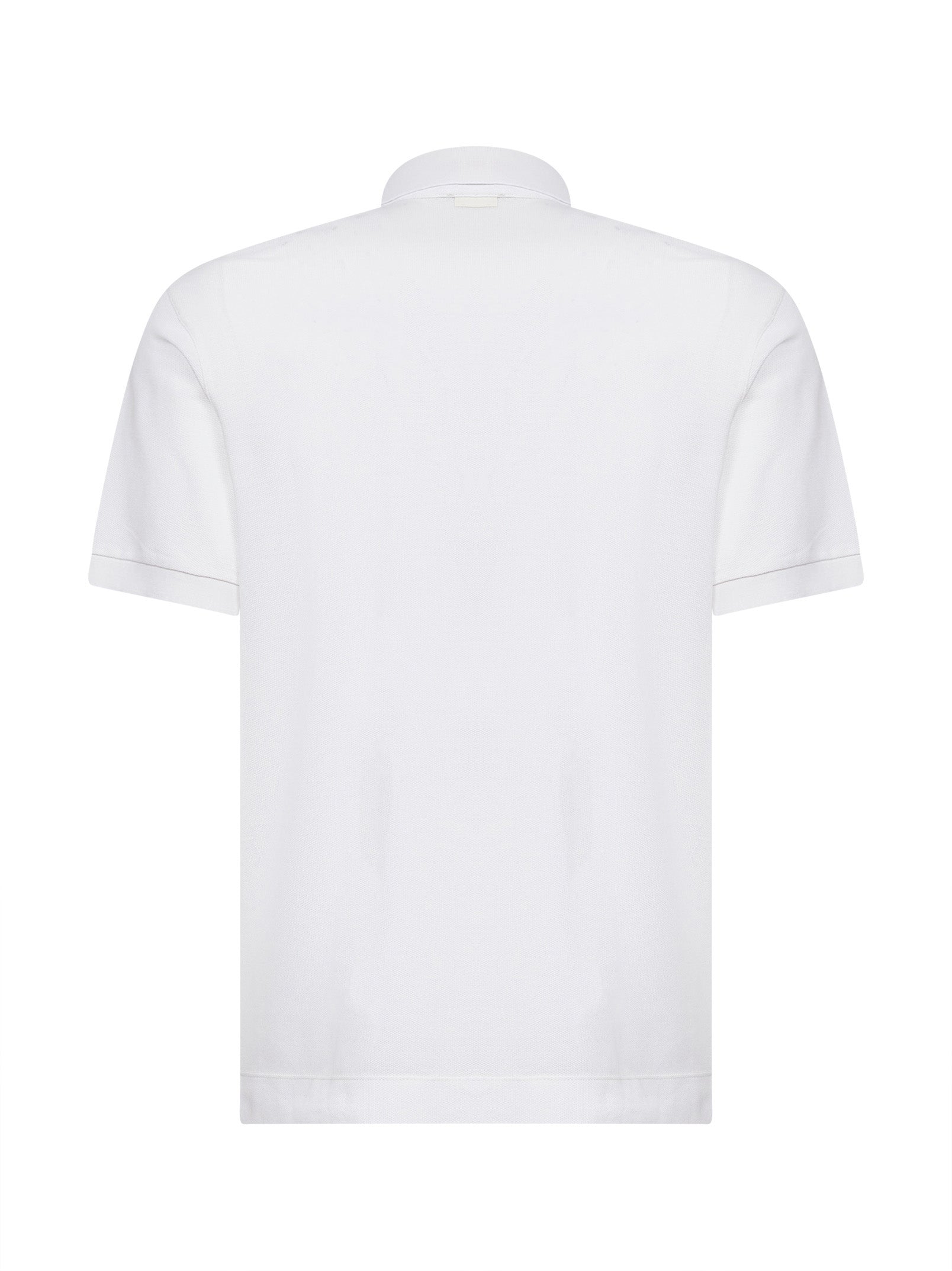 Zegna Men White Cotton And Silk Pique Polo Shirt ZEGNA