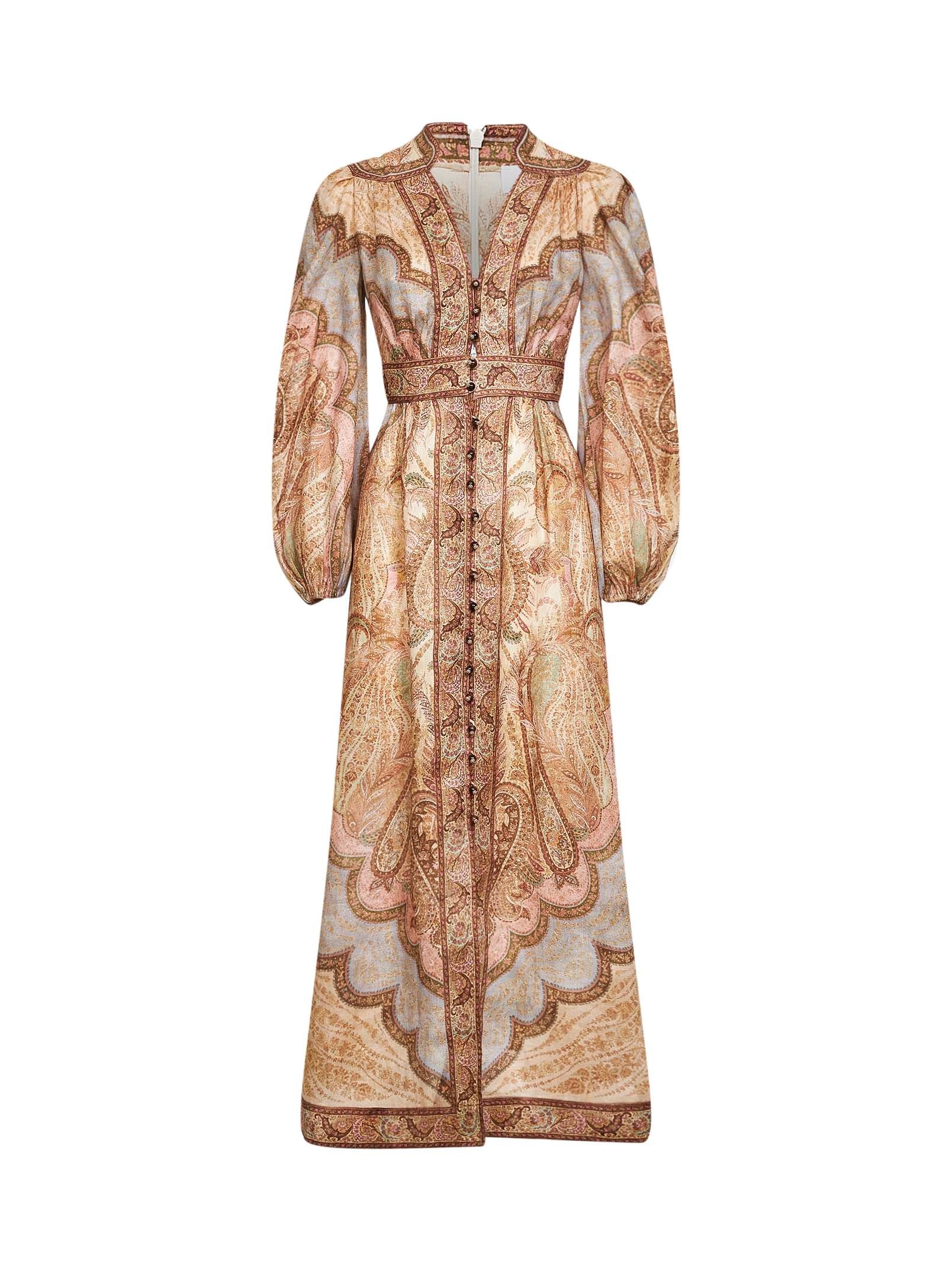 Zimmermann Women Tapestry-Print Linen Wanderlust Midi Dress ZIMMERMANN