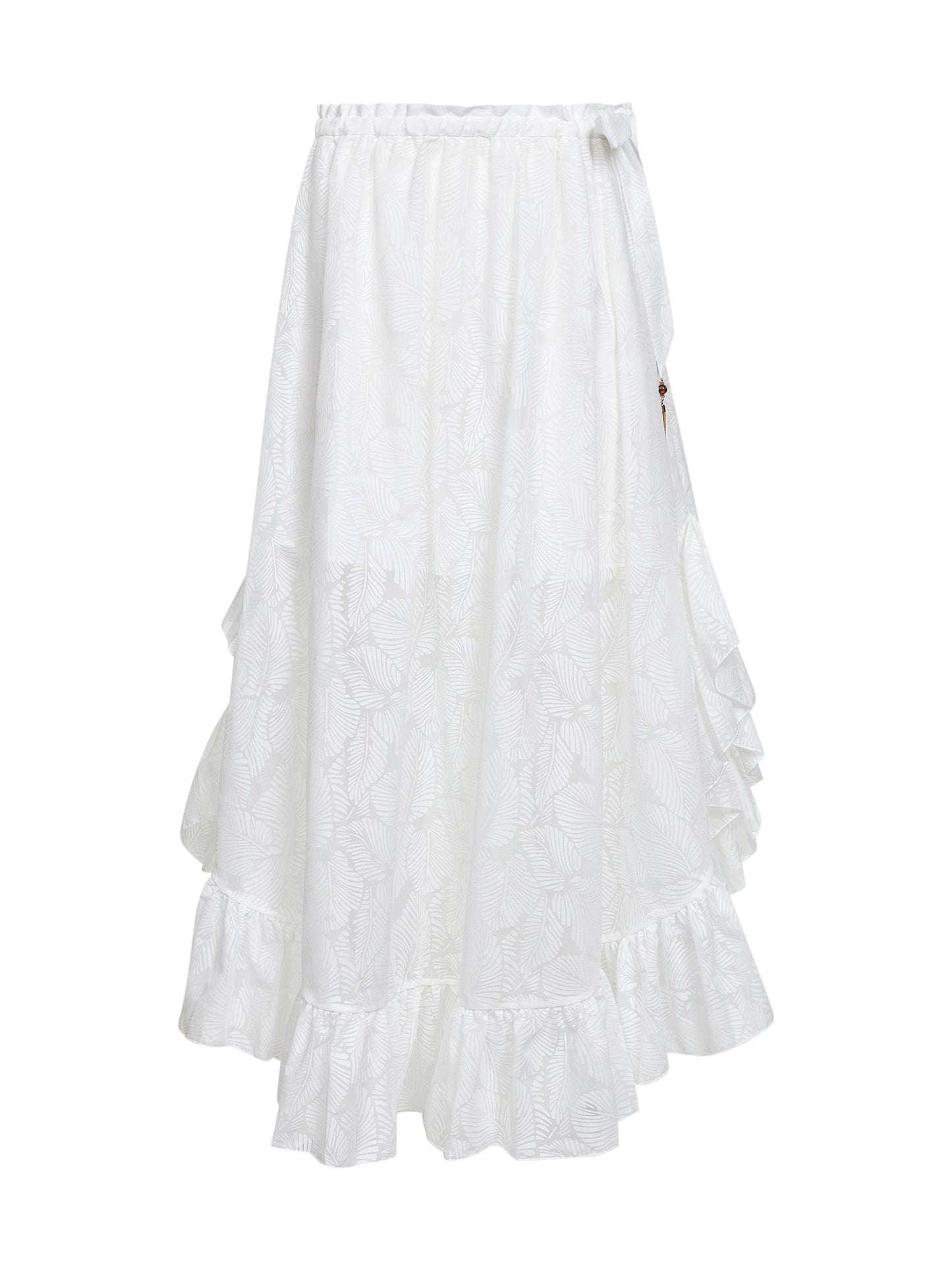 Zimmermann Women Ivory Printed Cotton Blend Daylight Maxi Skirt ZIMMERMANN