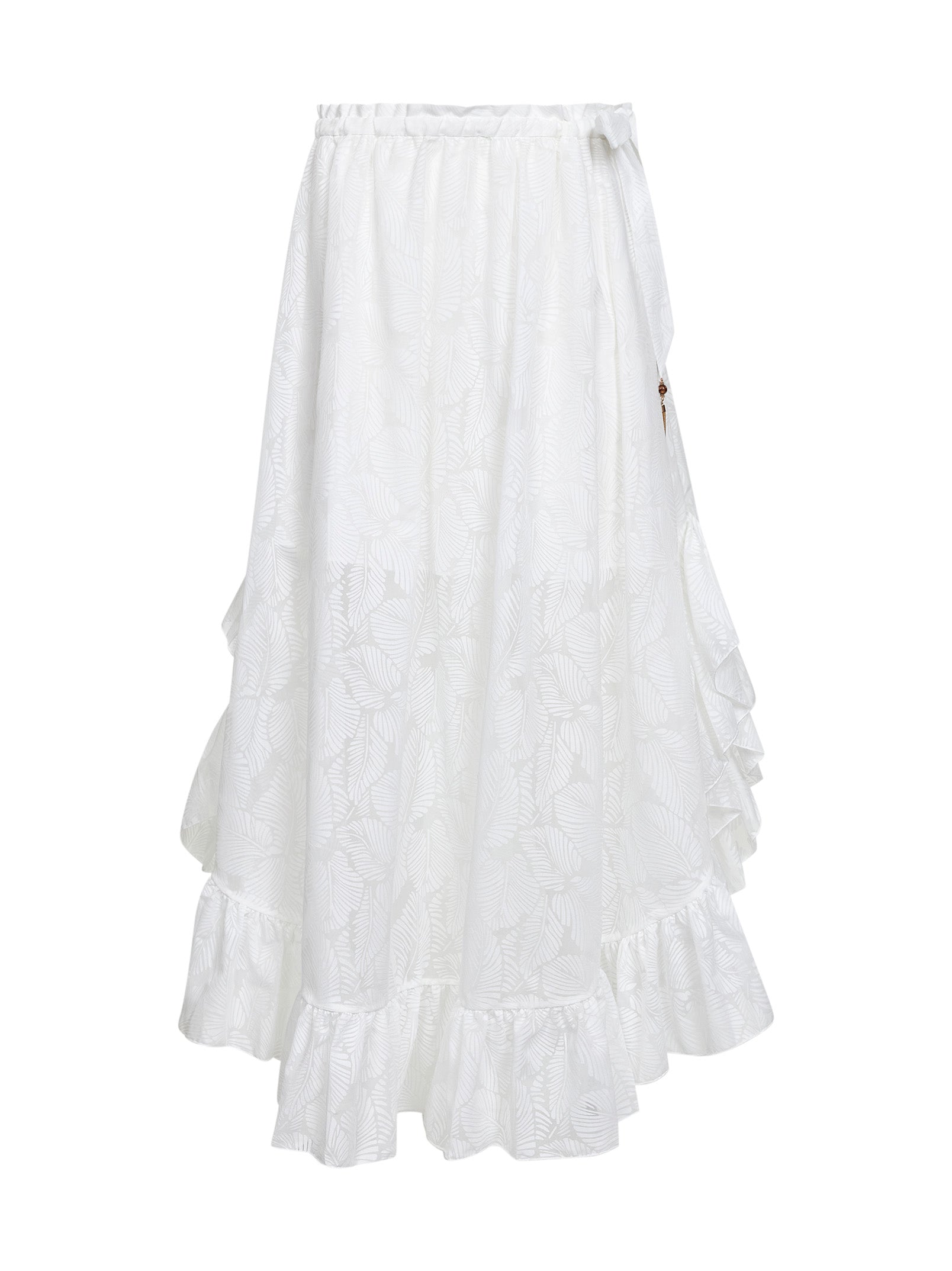 Zimmermann Women Ivory Printed Cotton Blend Daylight Maxi Skirt ZIMMERMANN