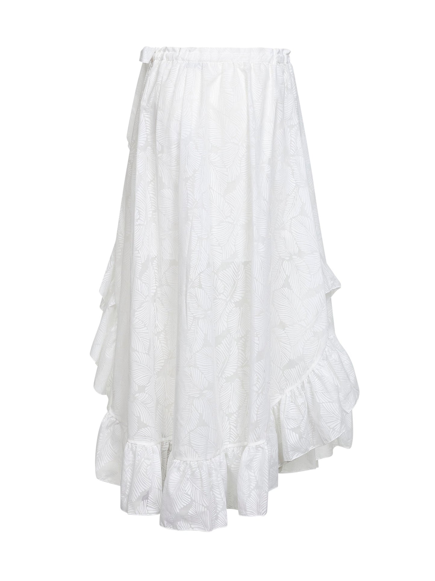 Zimmermann Women Ivory Printed Cotton Blend Daylight Maxi Skirt ZIMMERMANN