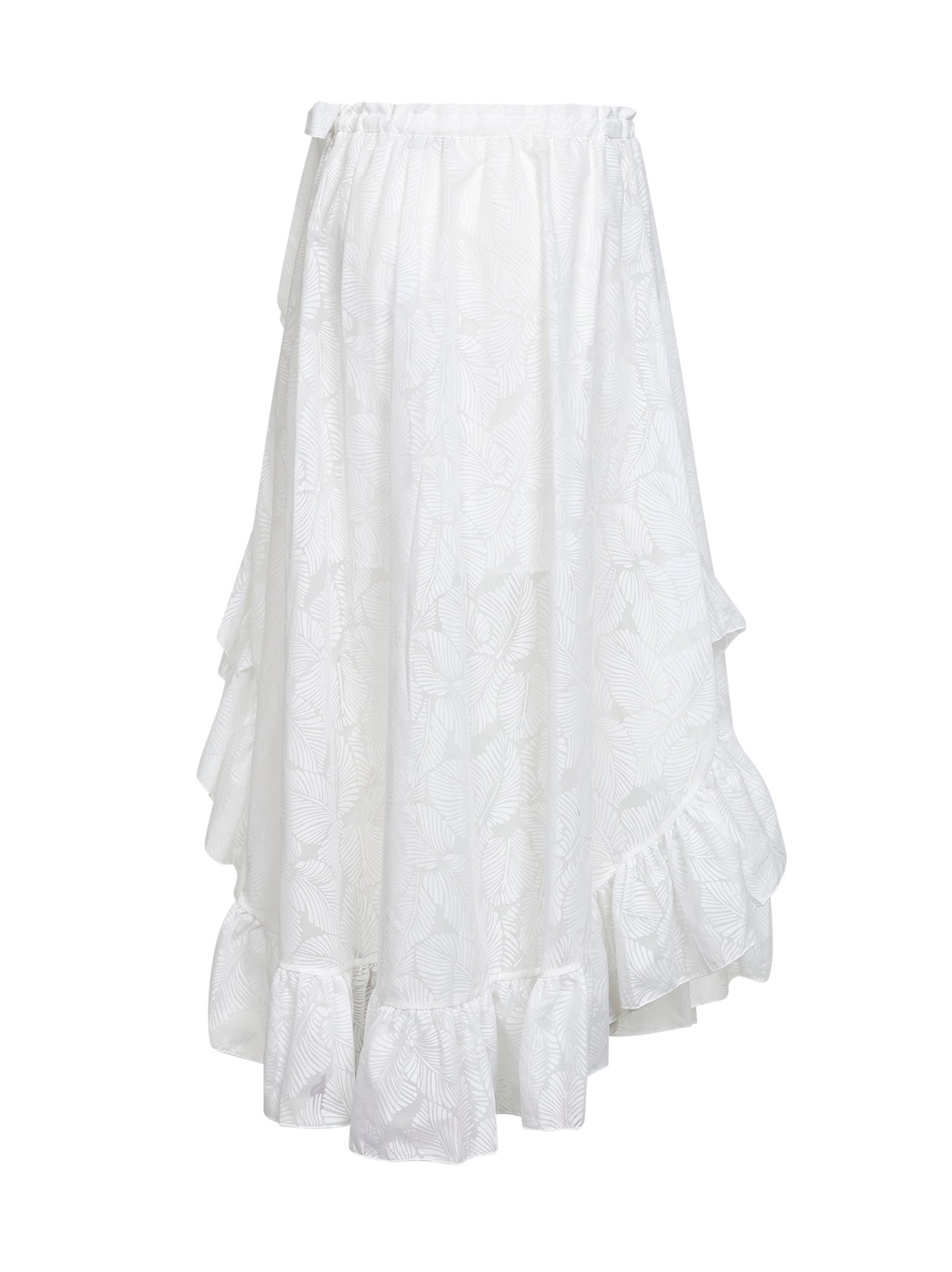 Zimmermann Women Ivory Printed Cotton Blend Daylight Maxi Skirt ZIMMERMANN