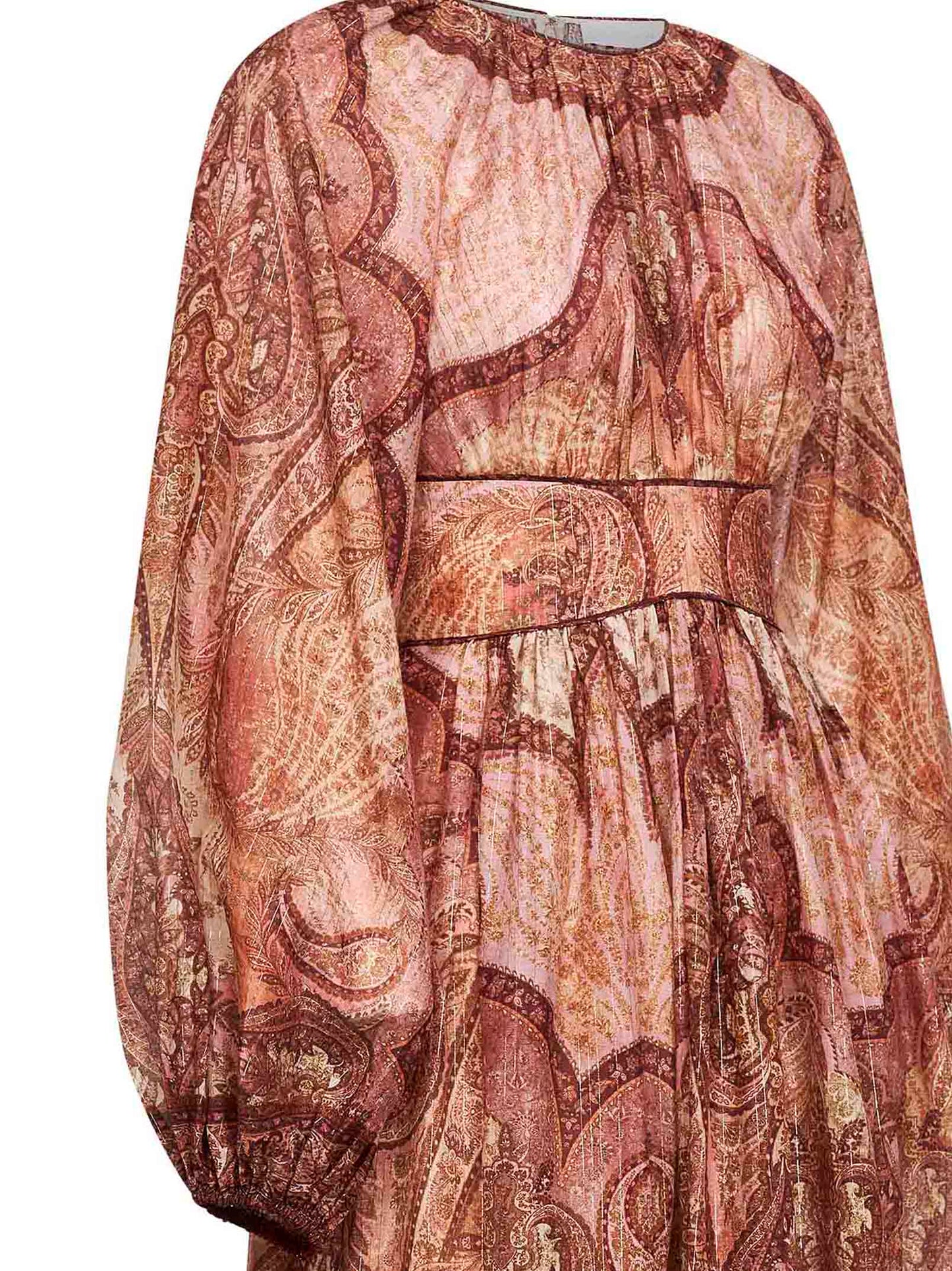 Zimmermann Women Tapestry-Print Burgundy Cotton Blend Wanderlust Maxi Dress ZIMMERMANN