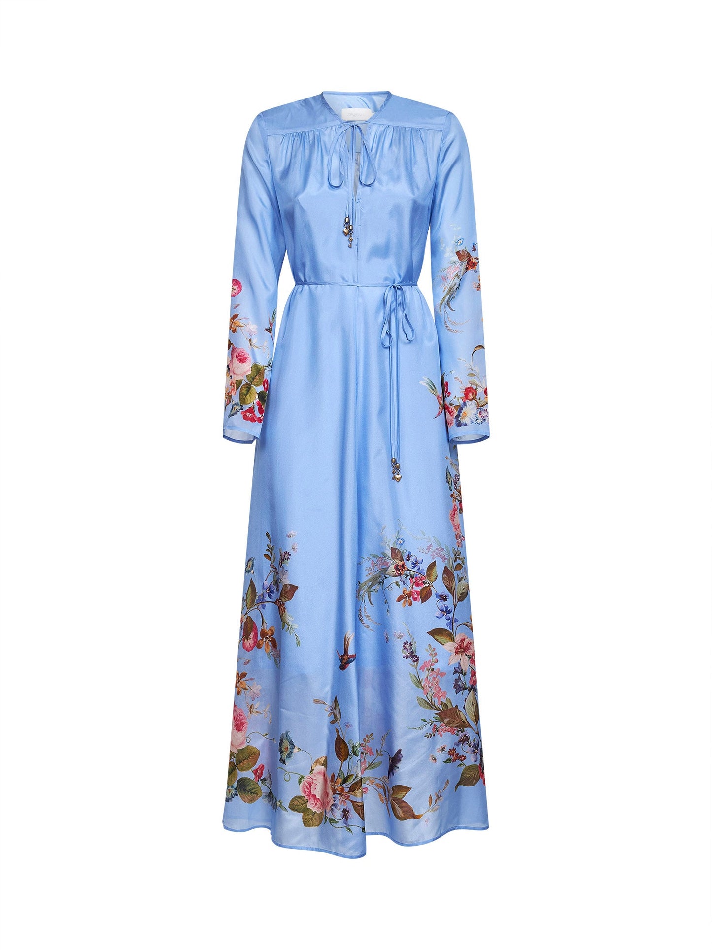 Zimmermann Women Floral-Print Cornflower Silk Habotai Patience Maxi Dress ZIMMERMANN